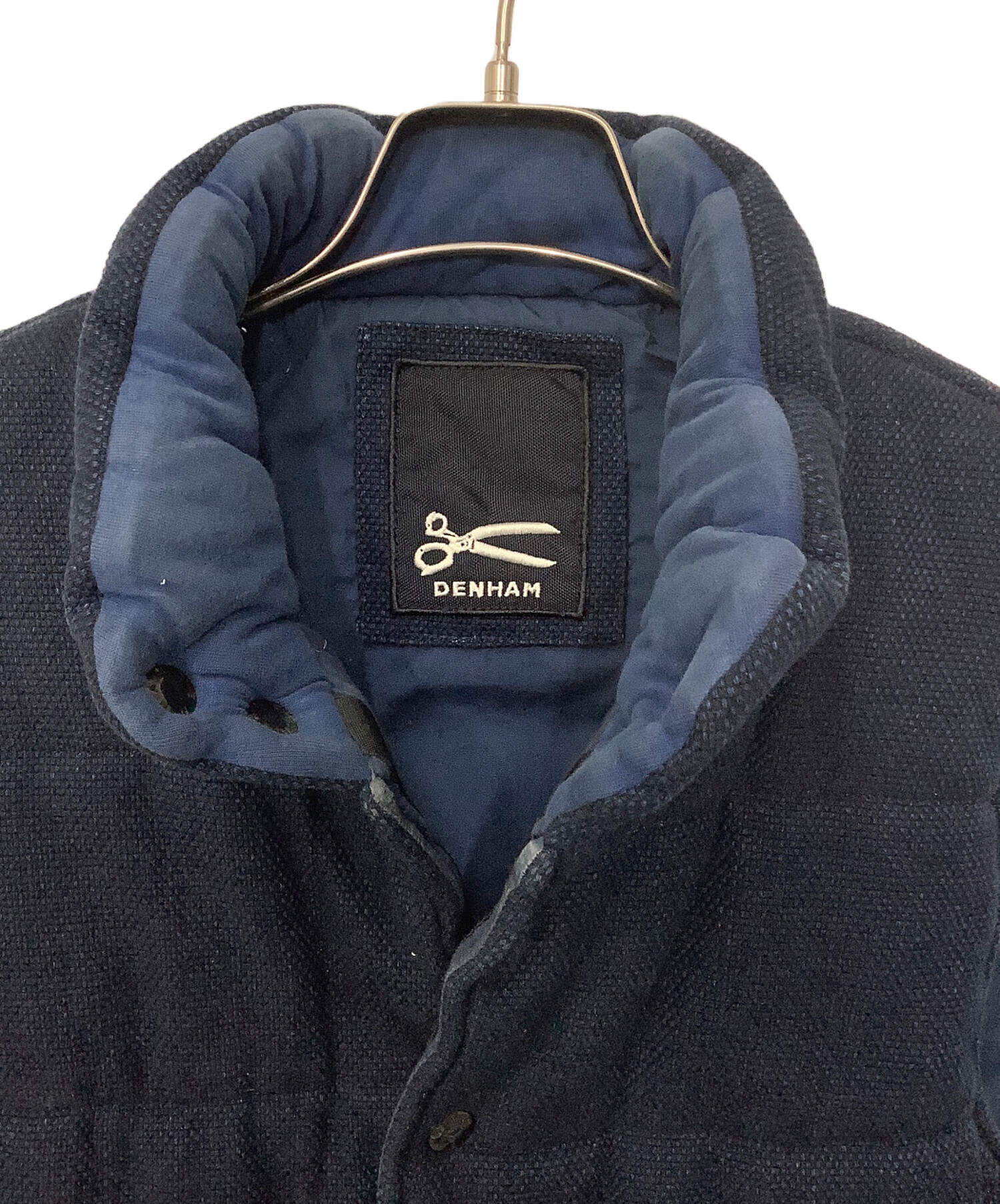 DENHAM デンハム 好デザイン キルティング 中綿 ベスト メンズ L 中古・古着通販】Denham (デンハム) 中綿ベスト インディゴ サイズ:M