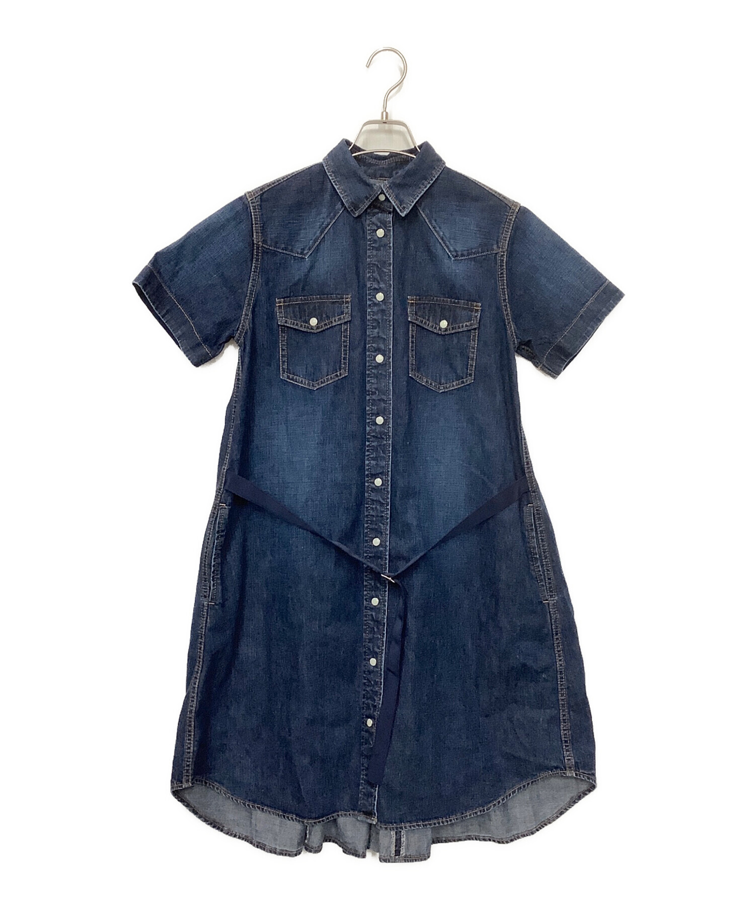 sacai 半袖ワンピース sacai◇半袖ワンピース/1/コットン/NVY/20-04878