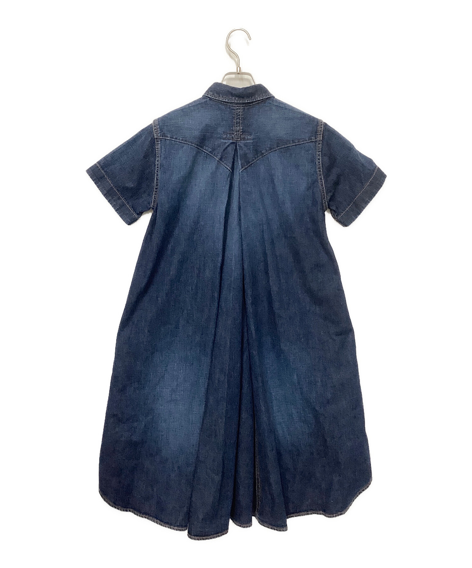 中古・古着通販】sacai (サカイ) 半袖ワンピース インディゴ 中古・古着通販】sacai (サカイ) 半袖ワンピース インディゴ