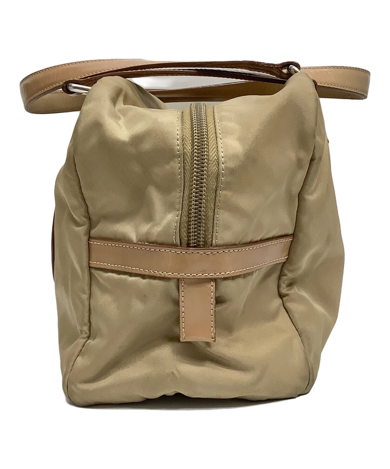 中古・古着通販】PRADA (プラダ) ナイロンハンドバッグ ベージュ  