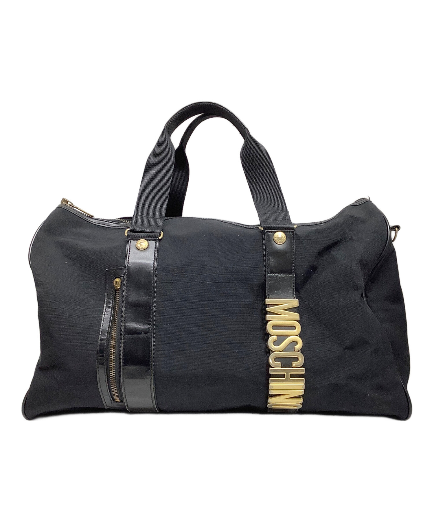 中古・古着通販】MOSCHINO (モスキーノ) ボストンバッグ ブラック 中古・古着通販】MOSCHINO (モスキーノ) ボストンバッグ ブラック