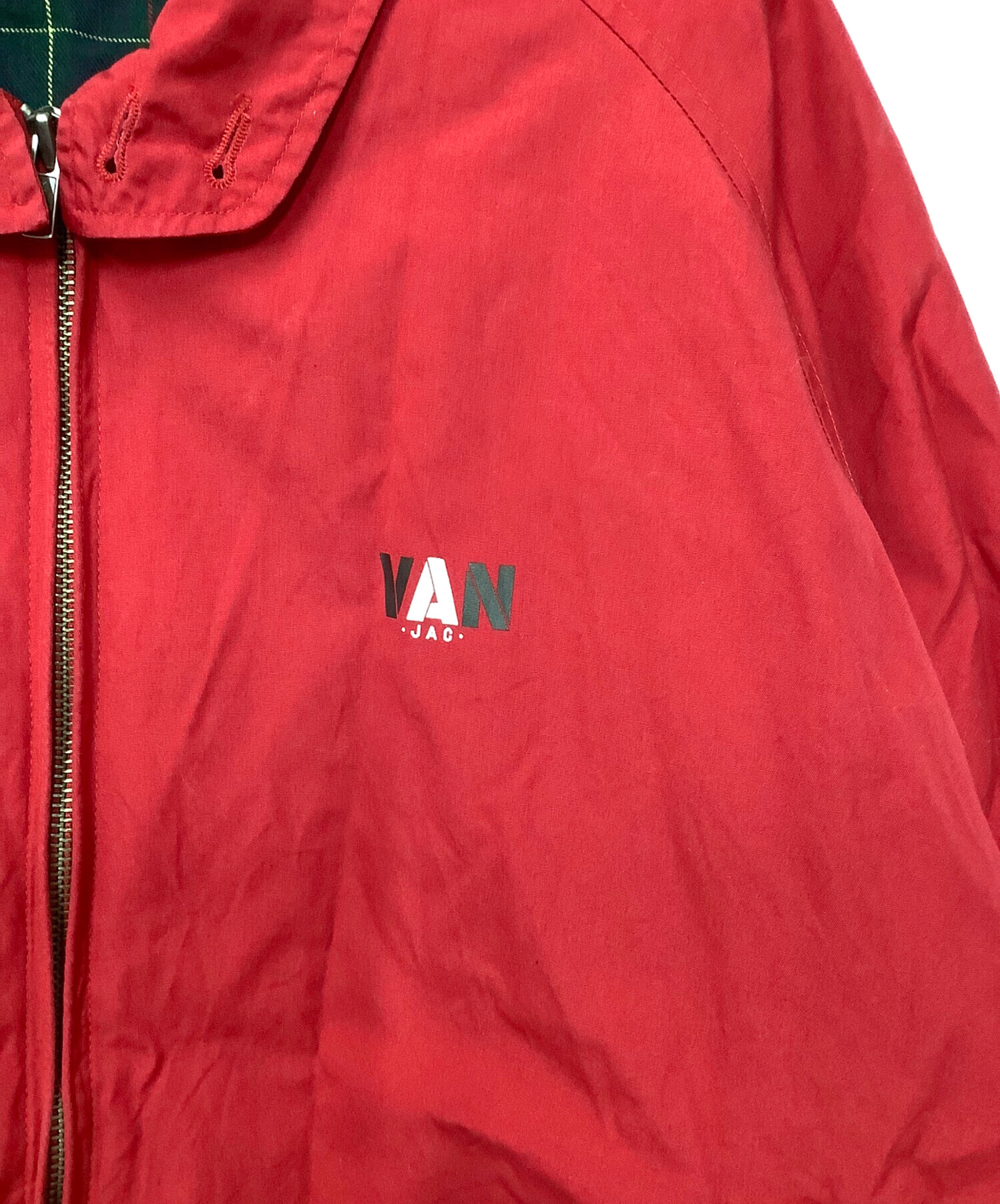 VAN スイングトップ　LLサイズ レッド 中古・古着通販】VAN (ヴァン) バックロゴ刺繍スイングトップ