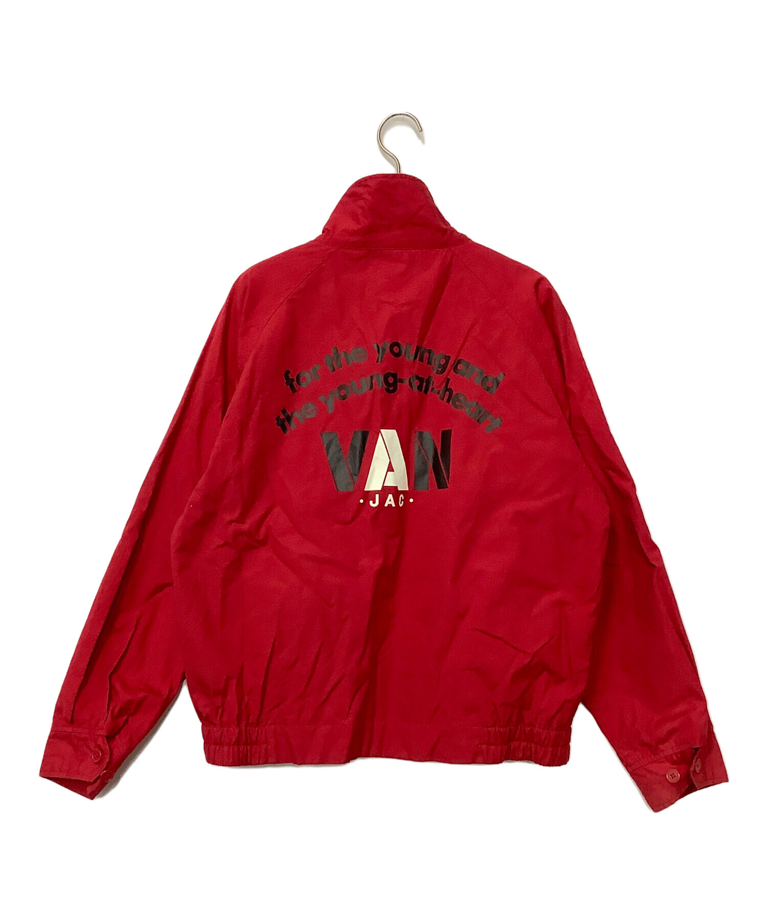 VAN スイングトップ　LLサイズ レッド 中古・古着通販】VAN (ヴァン) バックロゴ刺繍スイングトップ