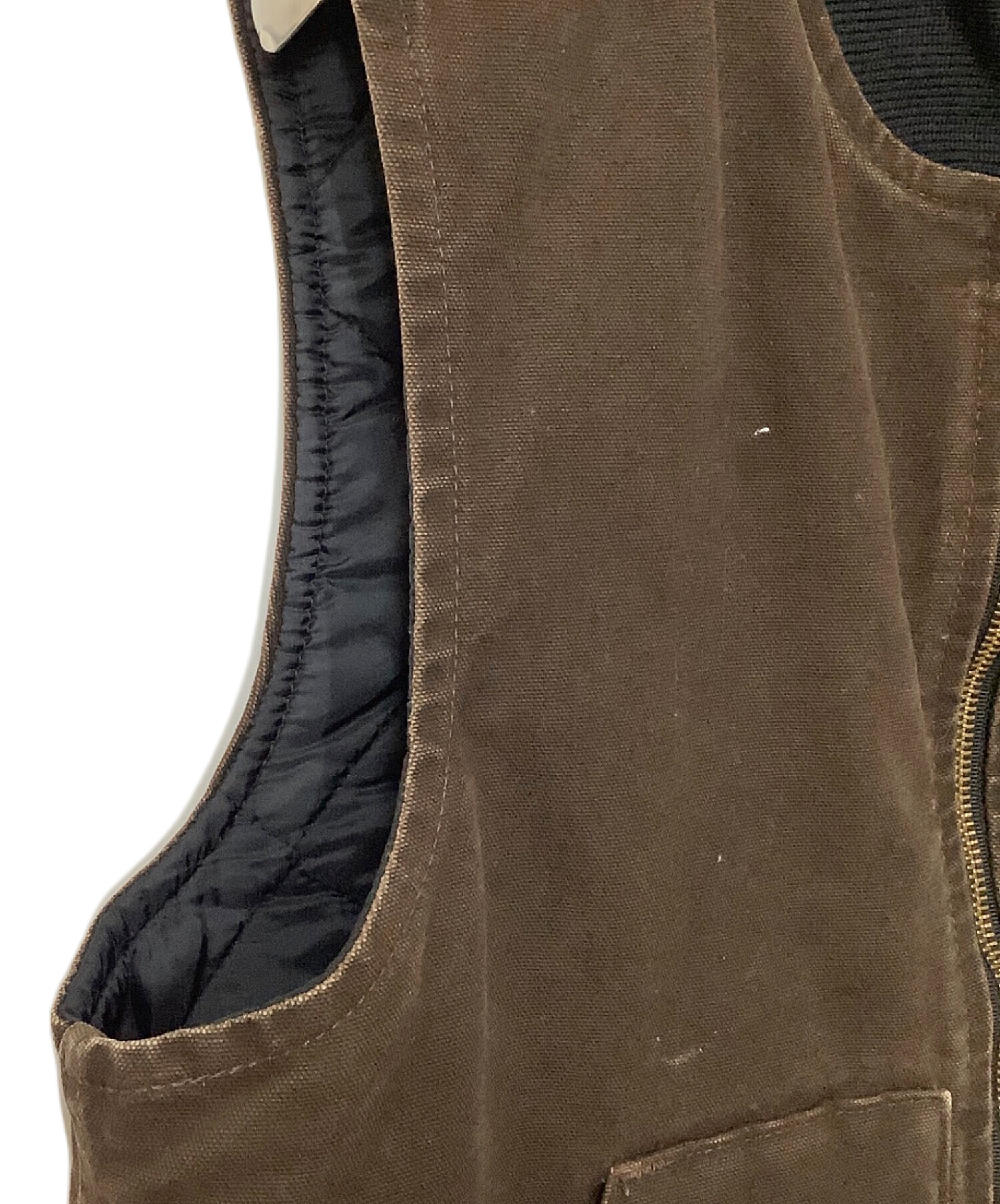 ✨今だけ価格✨❒carharttダックベスト【ブラウン 】USED 中古・古着通販】CarHartt (カーハート) ダックベスト ブラウン サイズ