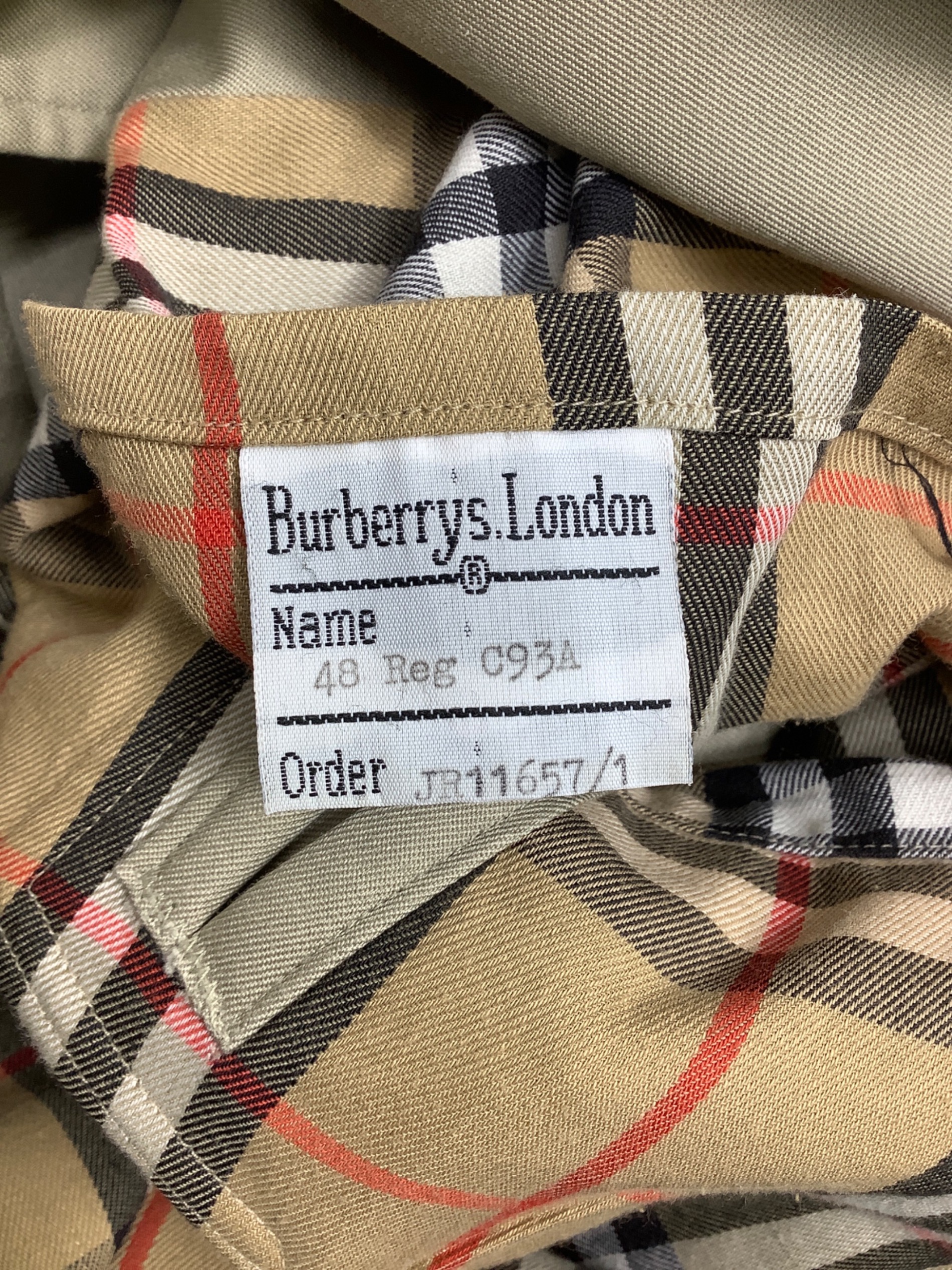 BURBERRY バーバリー ステンカラーコート オフホワイト 裏チェック L