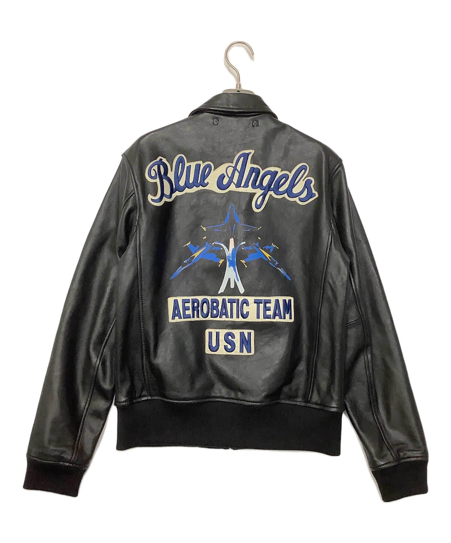 中古・古着通販】AVIREX (アヴィレックス) ワッペンレザージャケット