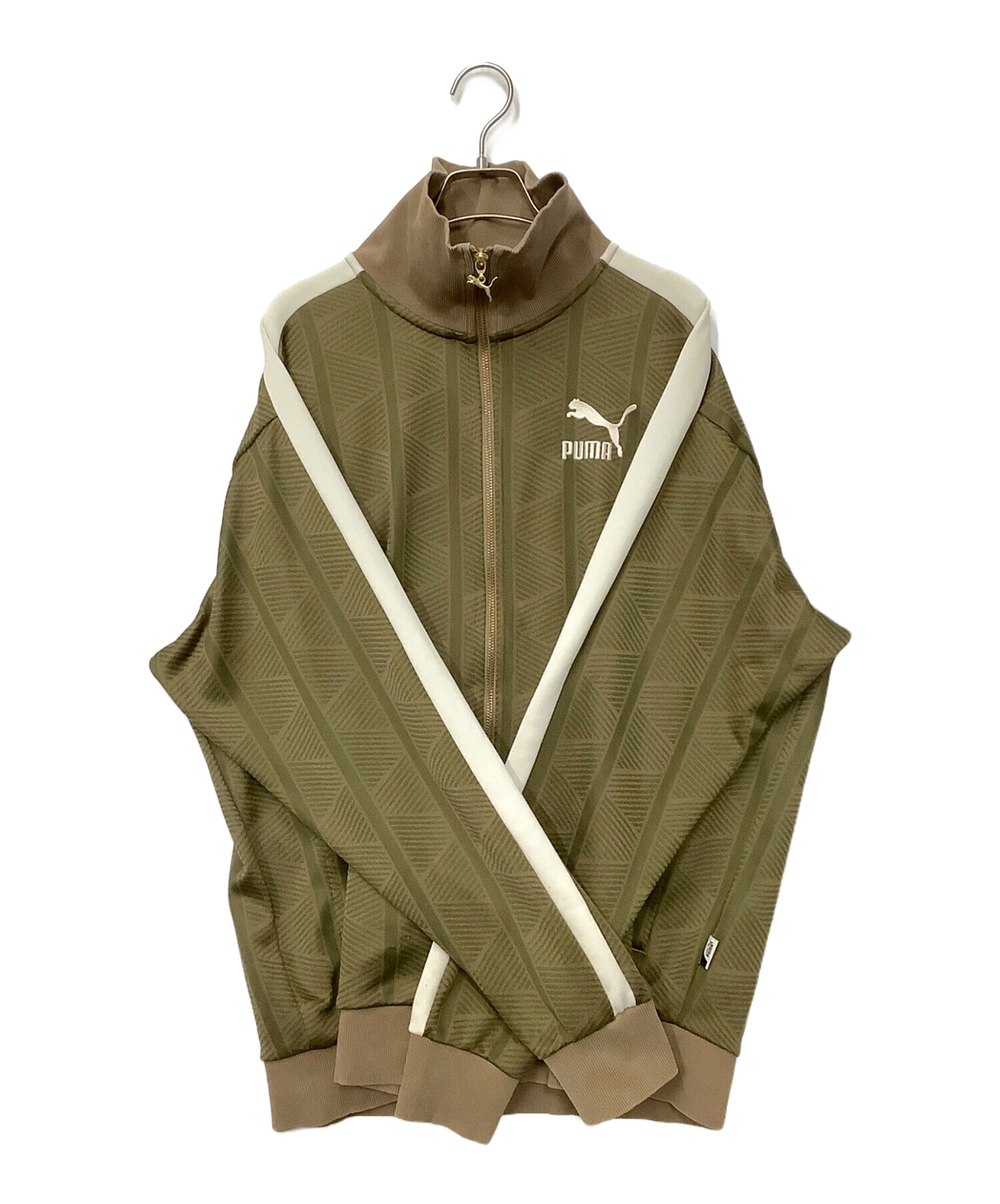 中古・古着通販】PUMA (プーマ) トラックジャケット ブラウン×グリーン 