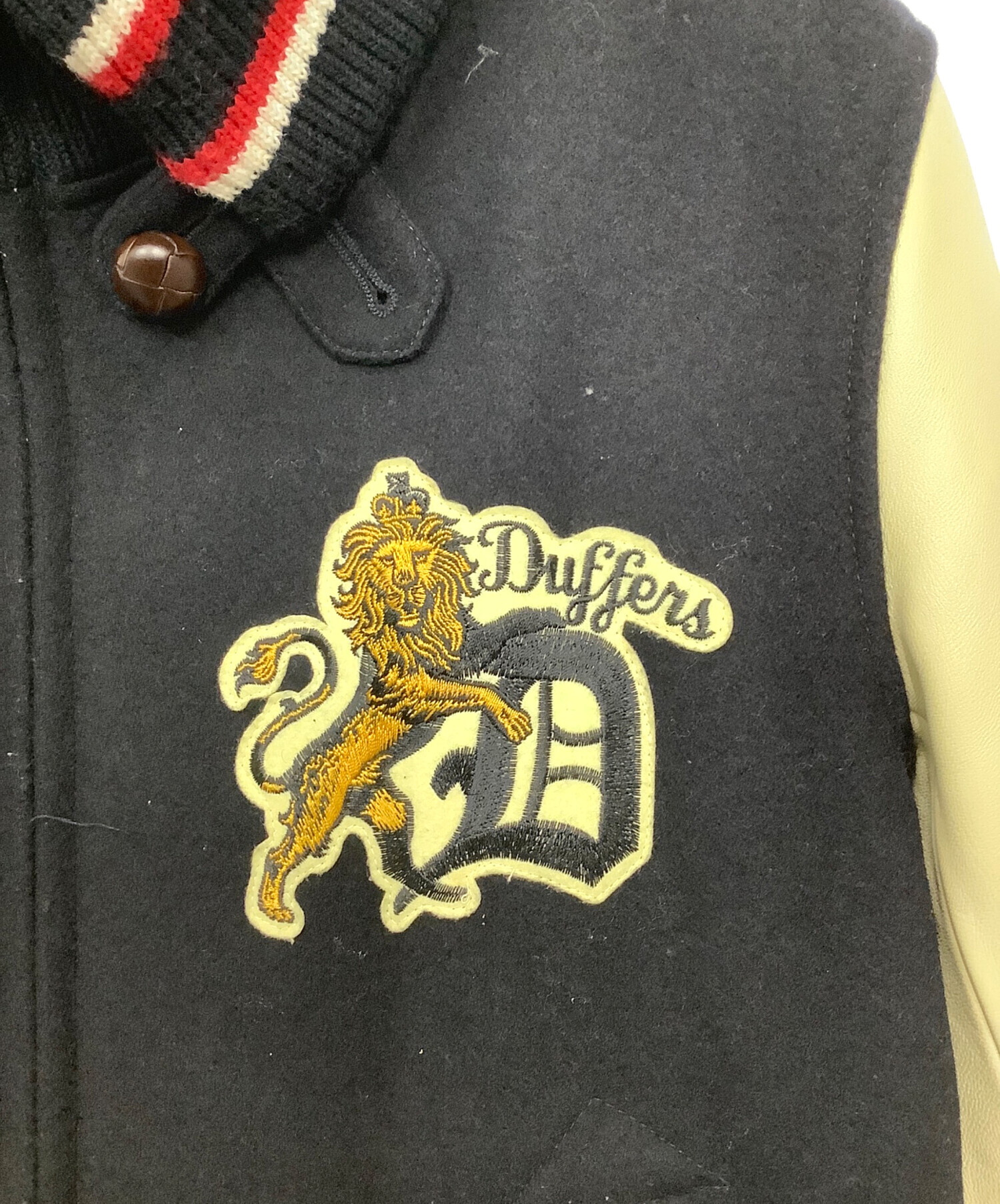 中古・古着通販】DUFFER (ダファー) スタジャン ネイビー×ベージュ 