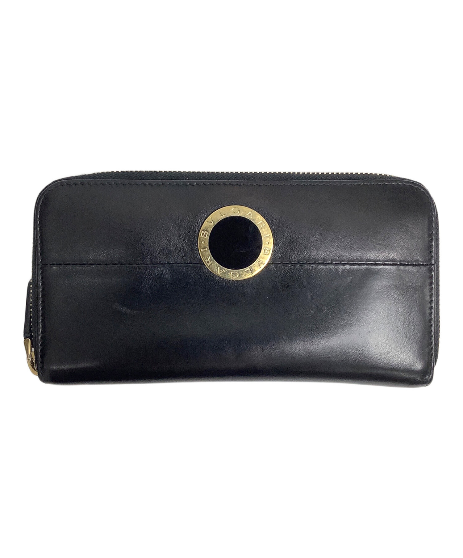 中古・古着通販】BVLGARI (ブルガリ) ラウンドファスナー財布 ブラック 