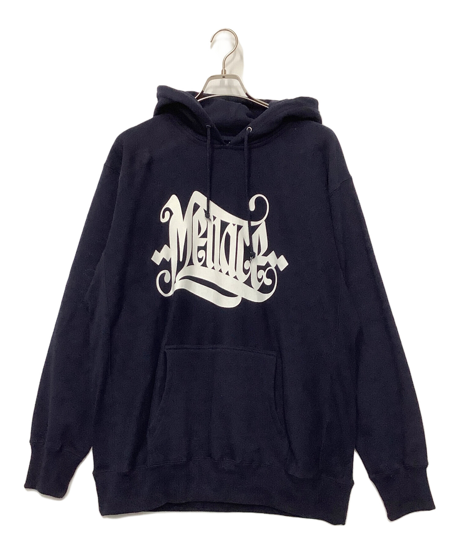 中古・古着通販】MENACE (メナス) プリントパーカー ネイビー サイズ 