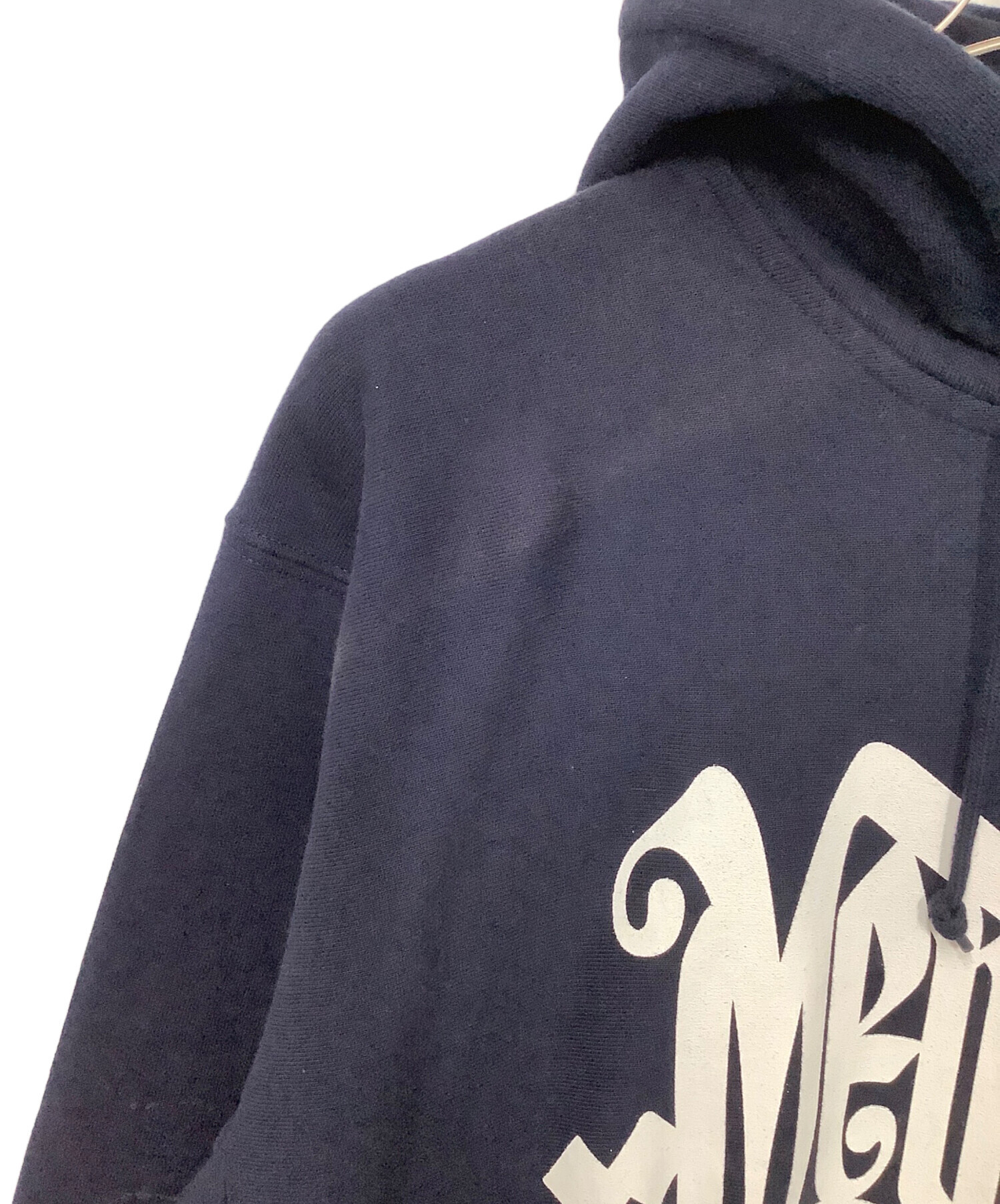 中古・古着通販】MENACE (メナス) プリントパーカー ネイビー サイズ 