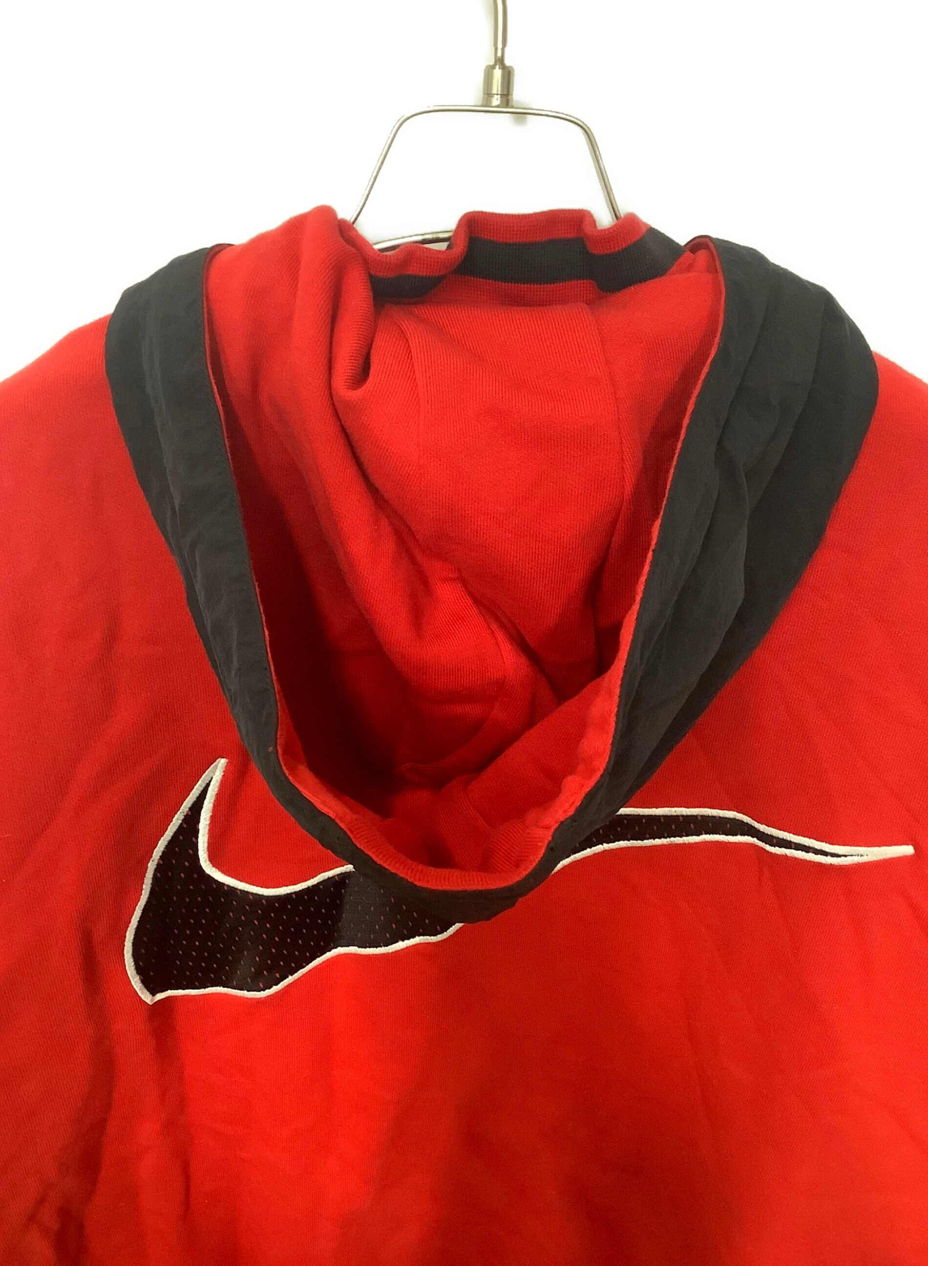 中古・古着通販】NIKE (ナイキ) フーデットスタジャン レッド×ブラック