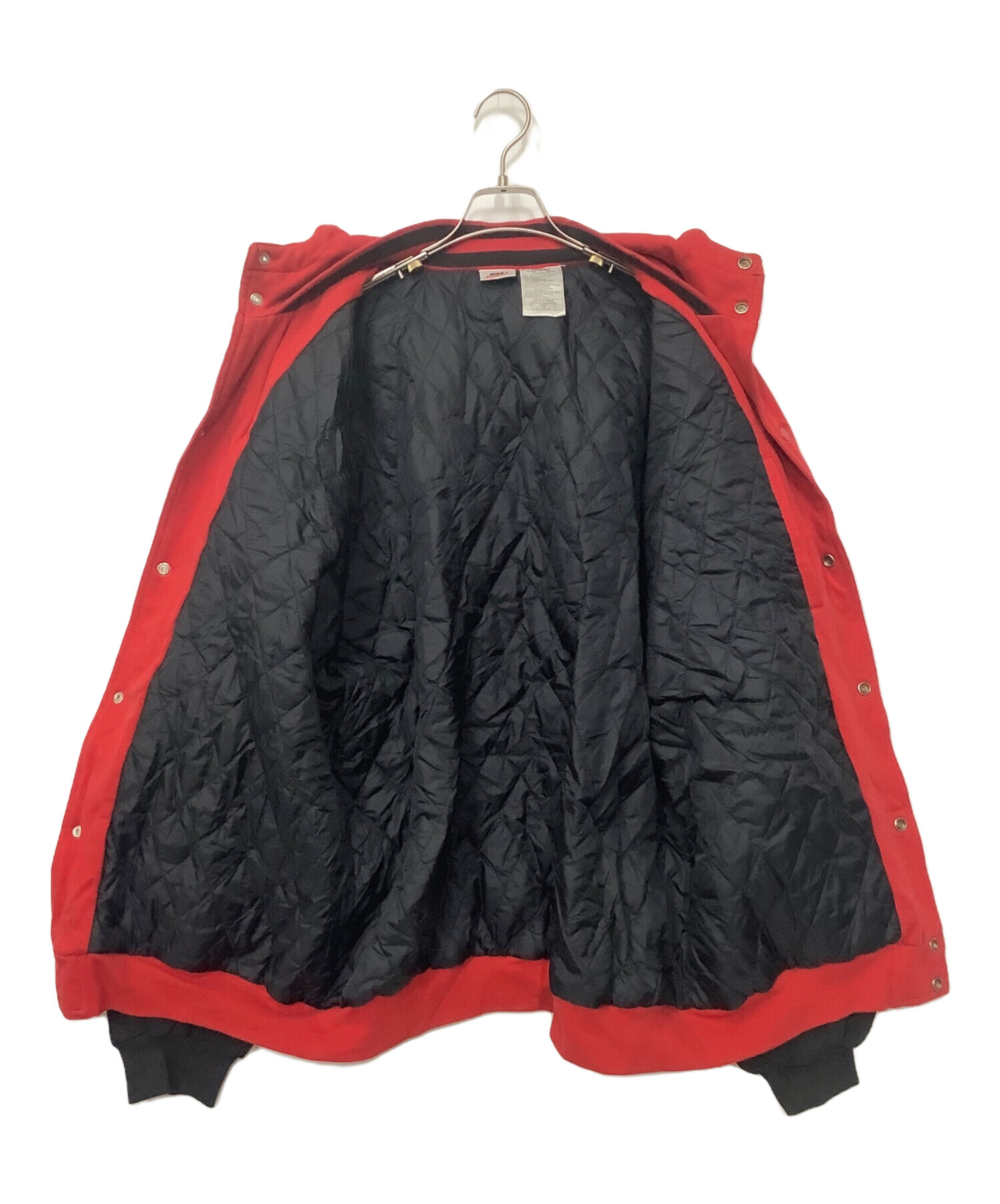 中古・古着通販】NIKE (ナイキ) フーデットスタジャン レッド×ブラック