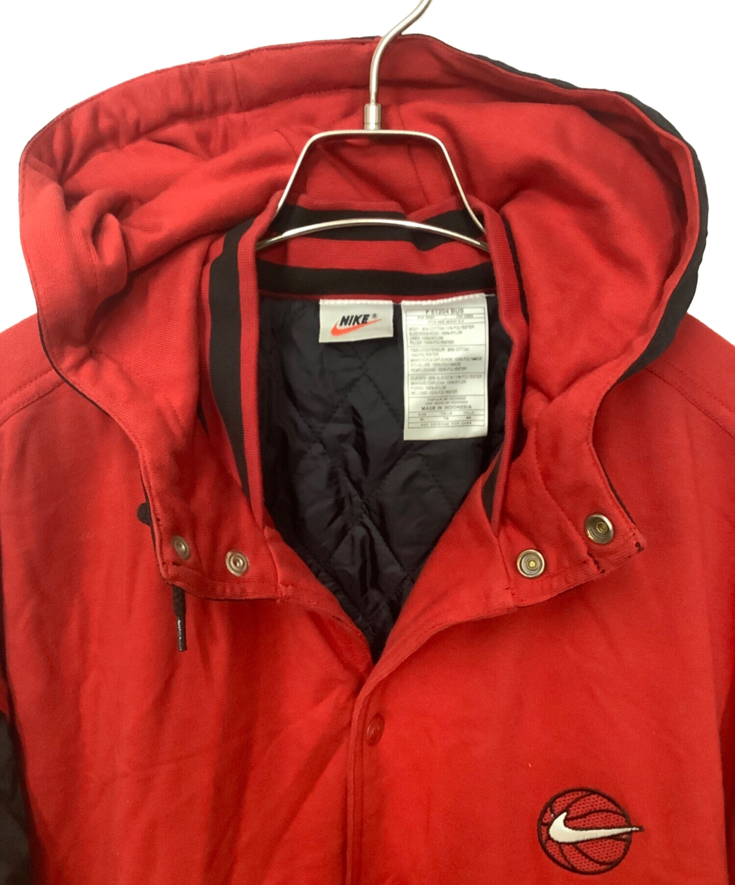 中古・古着通販】NIKE (ナイキ) フーデットスタジャン レッド×ブラック