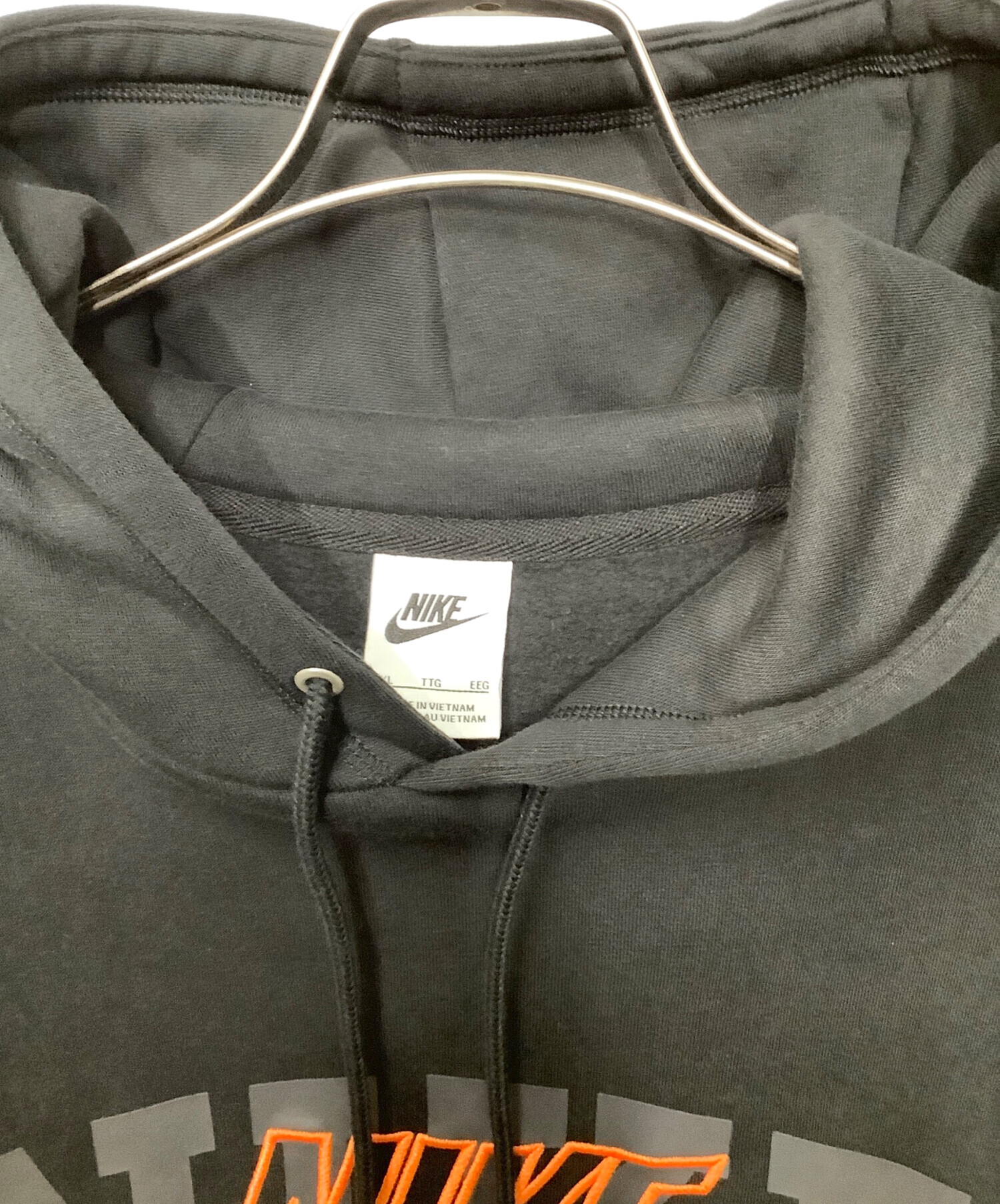中古・古着通販】NIKE (ナイキ) プルオーバーパーカー ブラック サイズ 