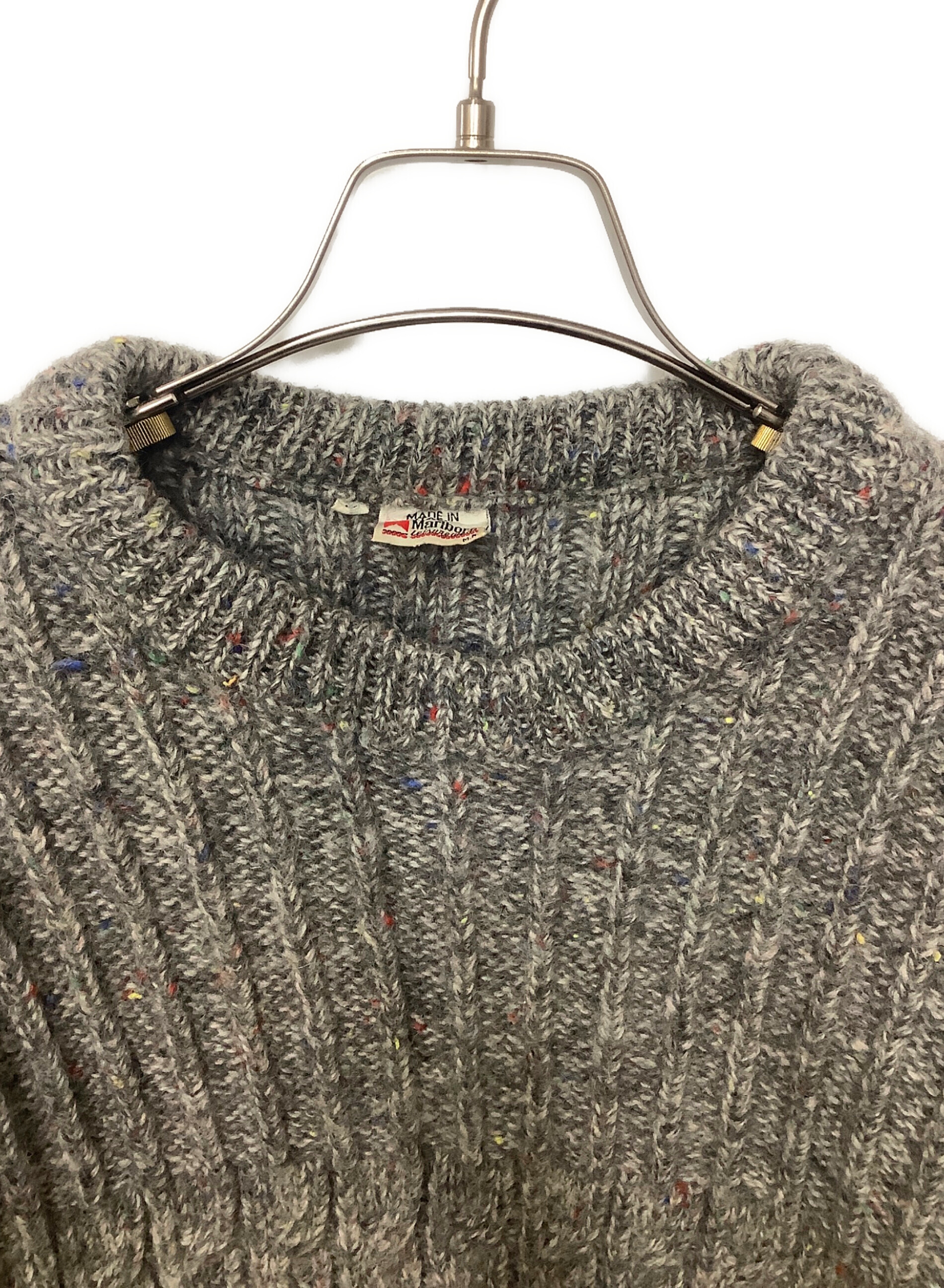 中古・古着通販】Marlboro (マルボロ) ケーブルニット グレー サイズ 