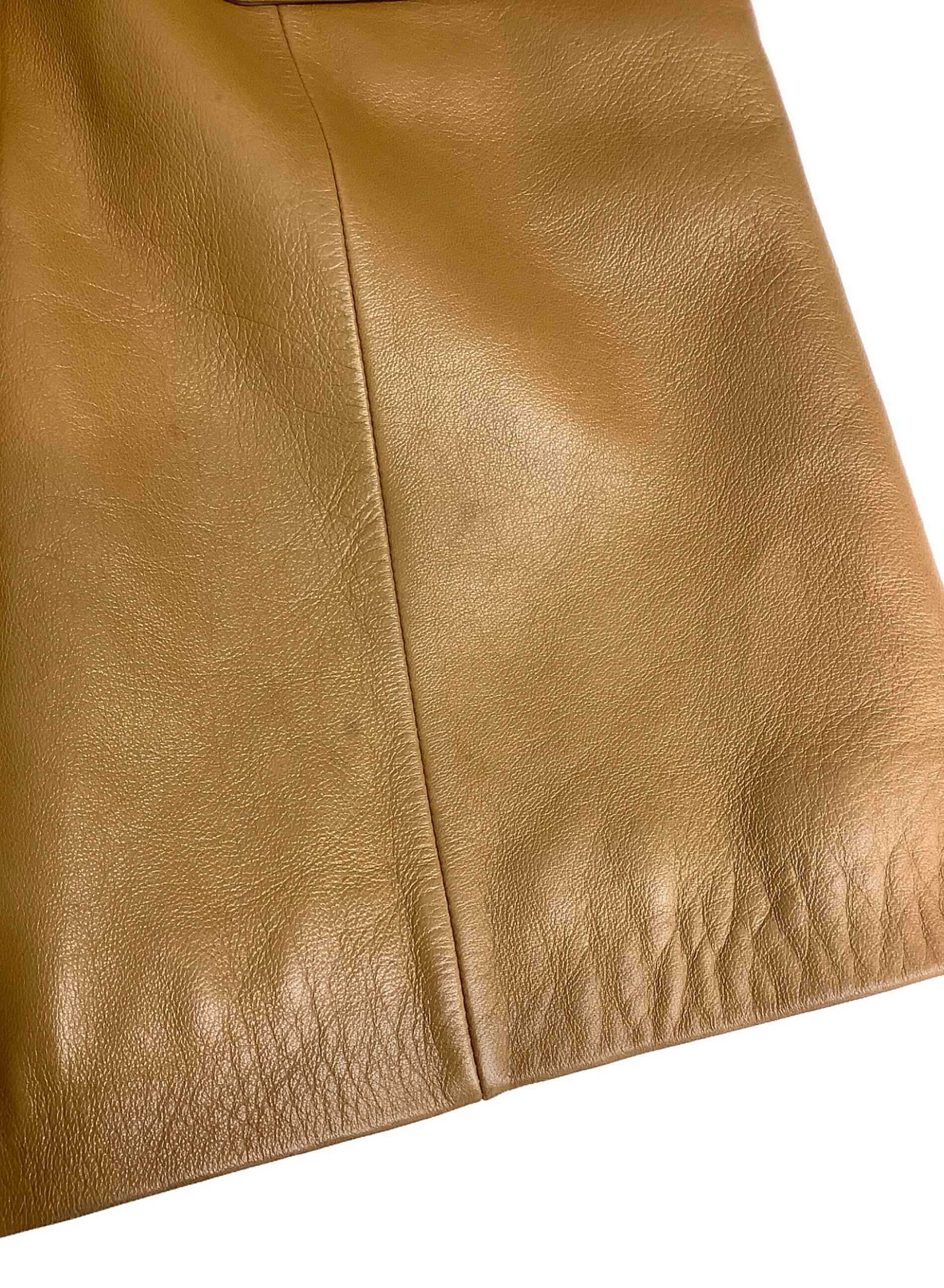 中古・古着通販】LOEWE (ロエベ) レザーコート ブラウン サイズ:36