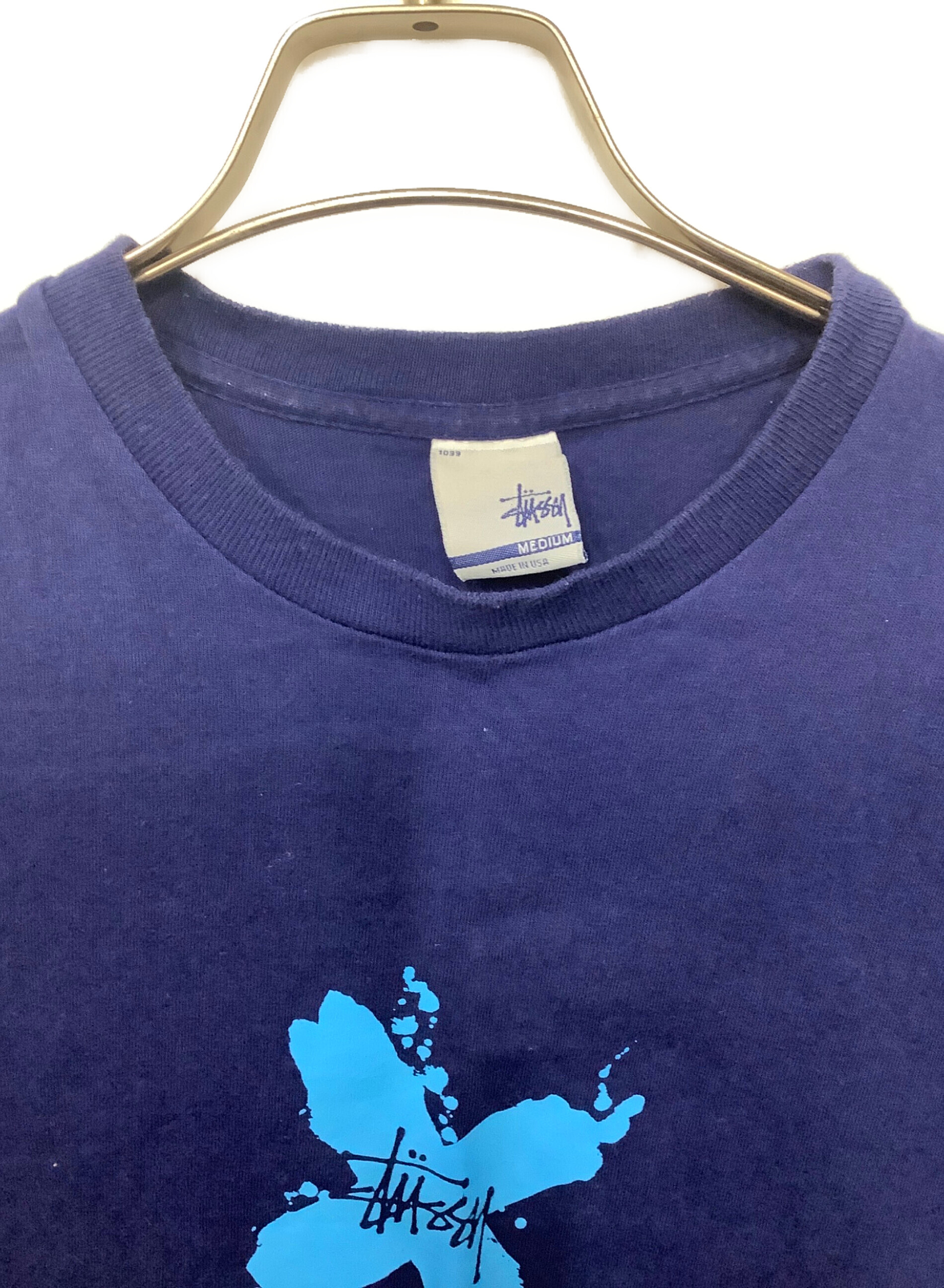 中古・古着通販】stussy (ステューシー) 半袖Tシャツ ネイビー×ブルー 