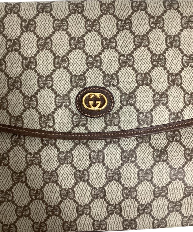 中古・古着通販】GUCCI (グッチ) クラッチバッグ ベージュ×ブラウン