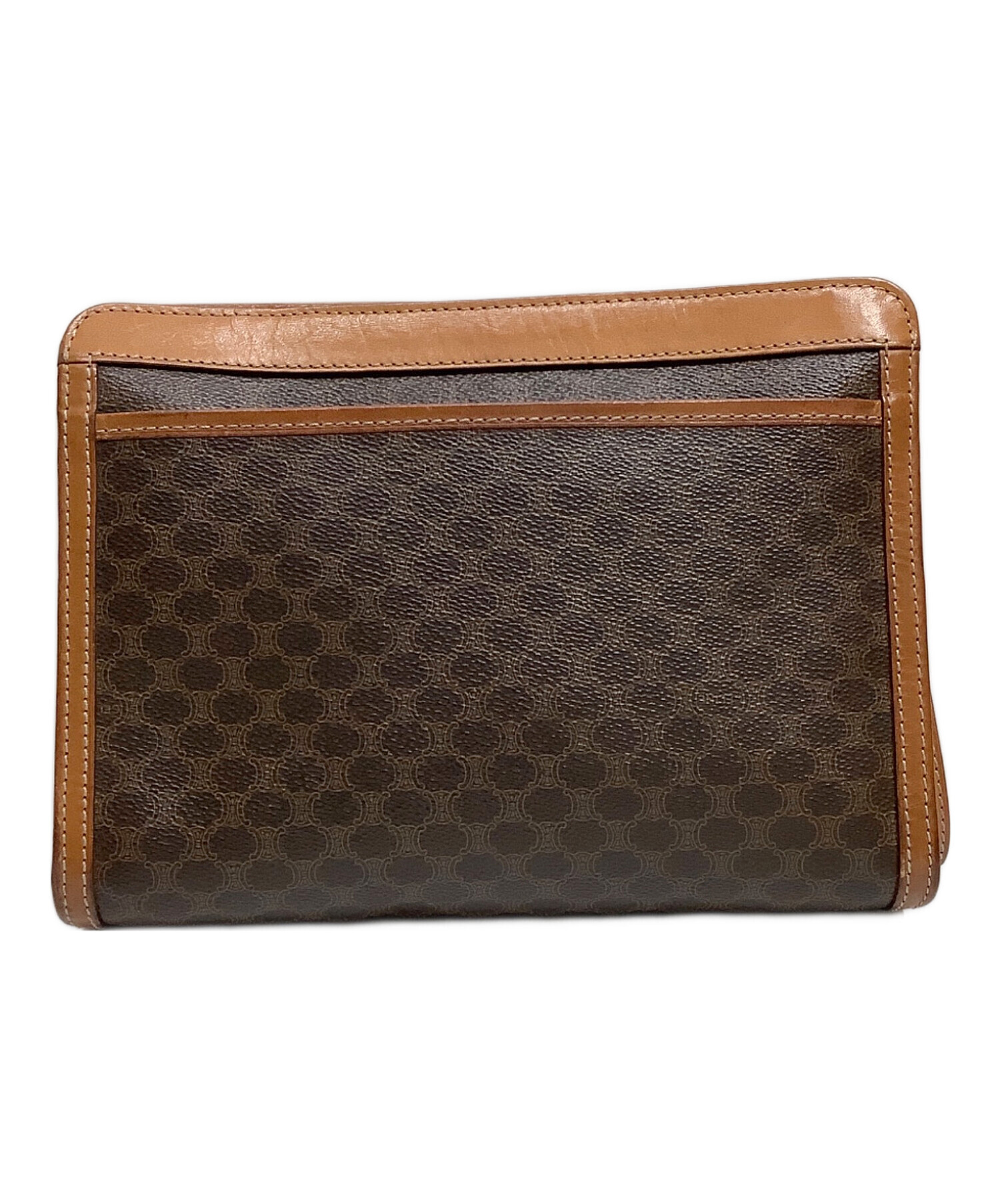 【BIGお買い物ラリー★30%OFFセール中】セリーヌ CELINE クラッチバッグマカダム ブラウン レディース 中古 中古・古着通販】CELINE (セリーヌ) セカンドバッグ ブラウン