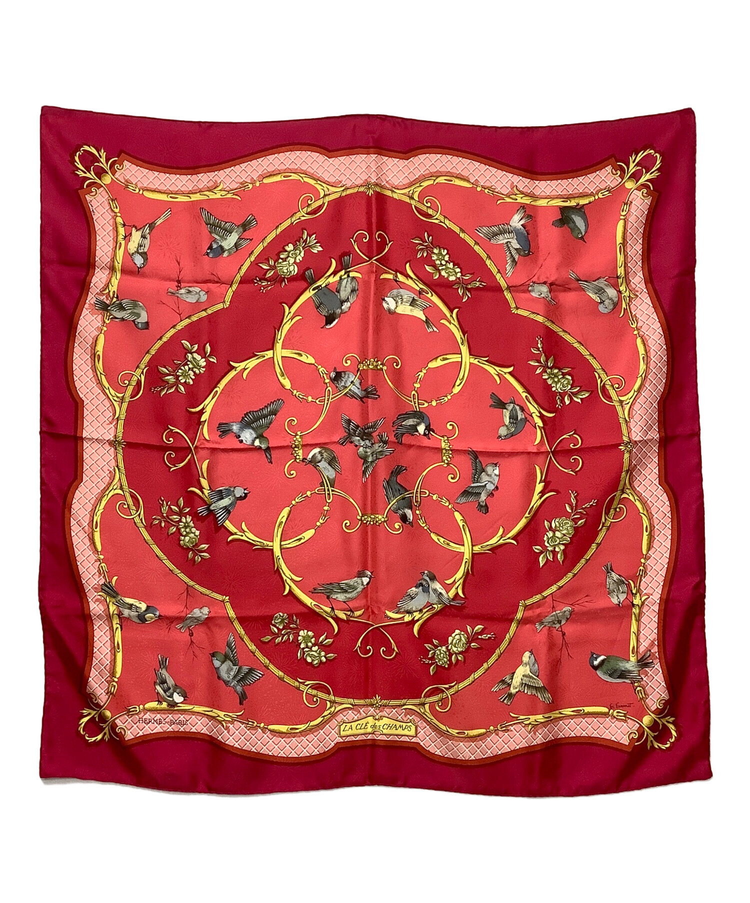 I514 エルメス シルク100% スカーフ レッド レディース I514 エルメス シルク100% スカーフ レッド レディース I514 エルメス