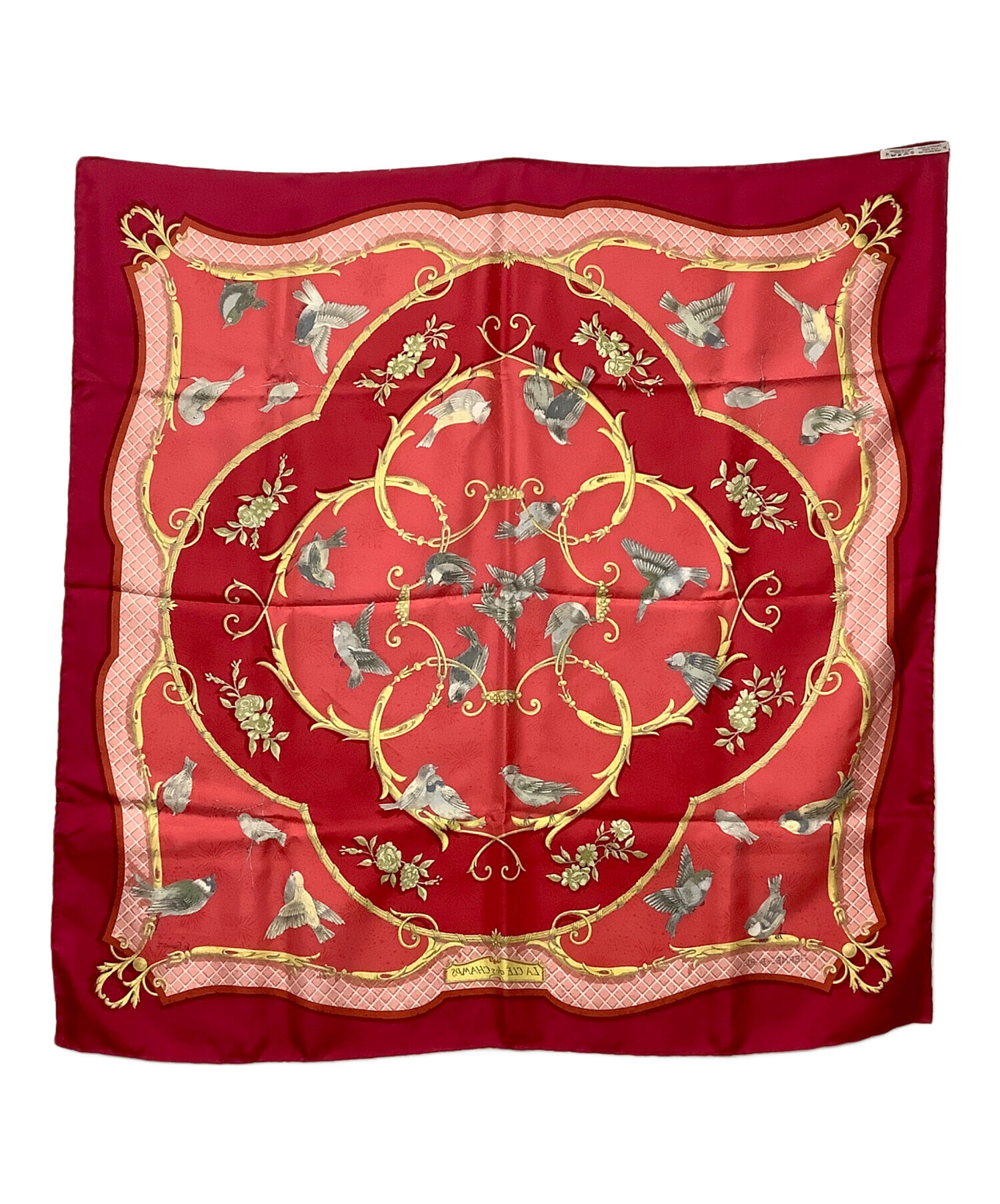 中古・古着通販】HERMES (エルメス) シルクスカーフ レッド｜ブランド