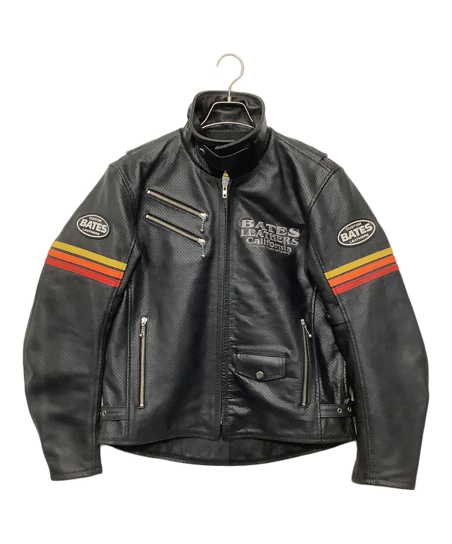 BATES パンチングレザージャケット ベイツ sizeXL(XLサイズ以上)｜売買