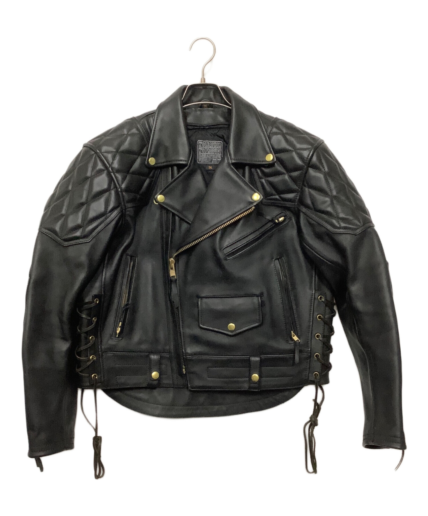 ノブ　KADOYA K'S LEATHER ダブルライダース　3L 中古・古着通販】KADOYA (カドヤ) Ks LEATHER (ケーズレザー) ダブル