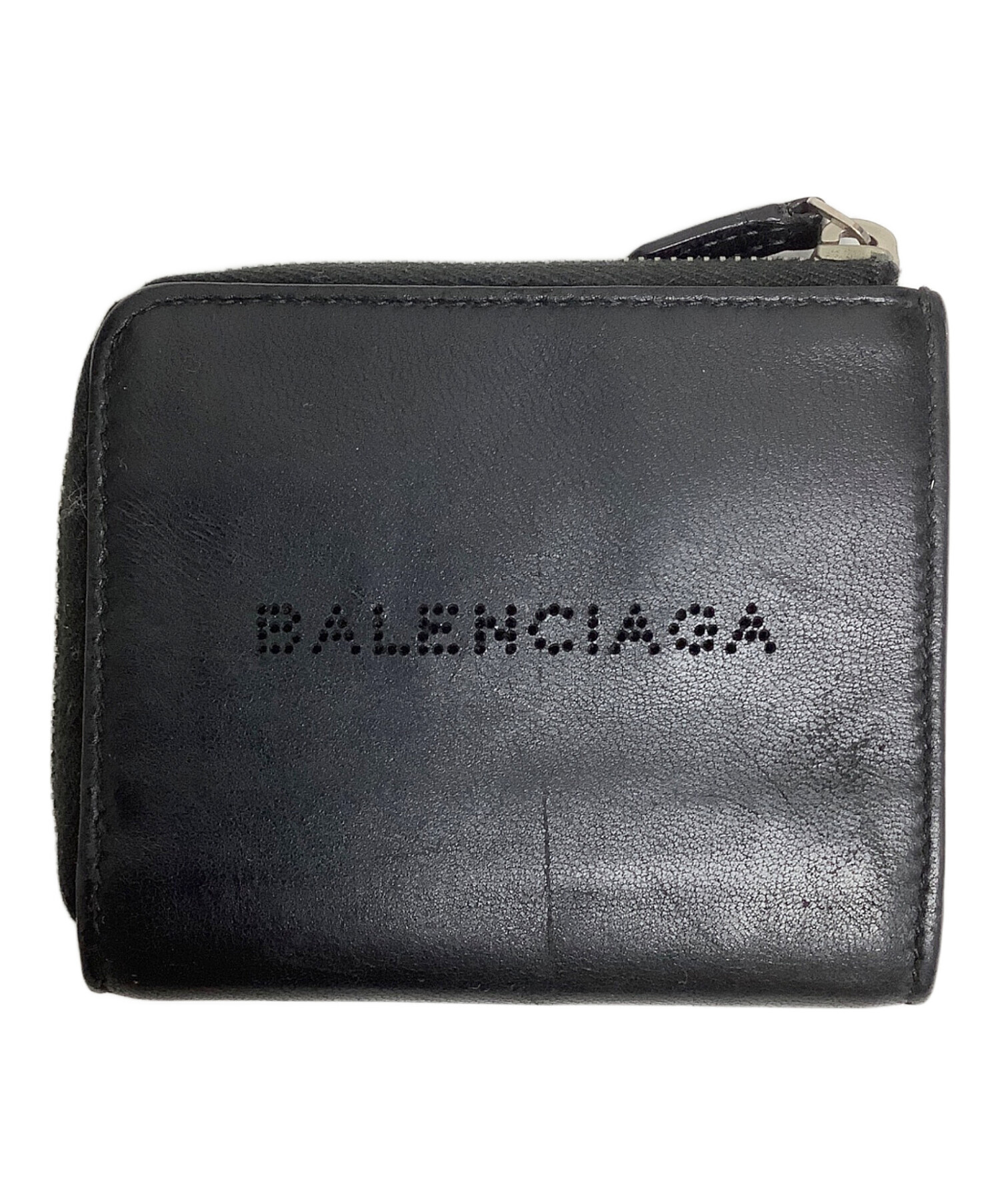 ※旧ロゴver BALENCIAGA コインケース 中古・古着通販】BALENCIAGA (バレンシアガ) L字コインケース ブラック