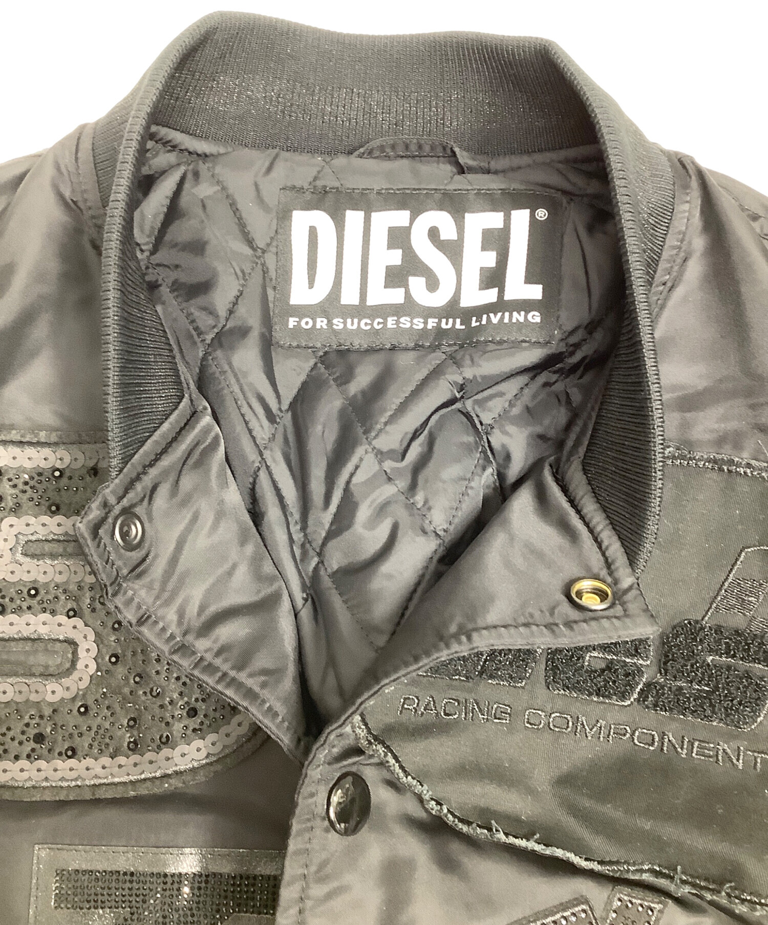中古・古着通販】DIESEL (ディーゼル) ボンバージャケット ブラック