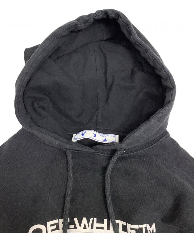 中古・古着通販】OFFWHITE (オフホワイト) パーカー ブラック サイズ:S