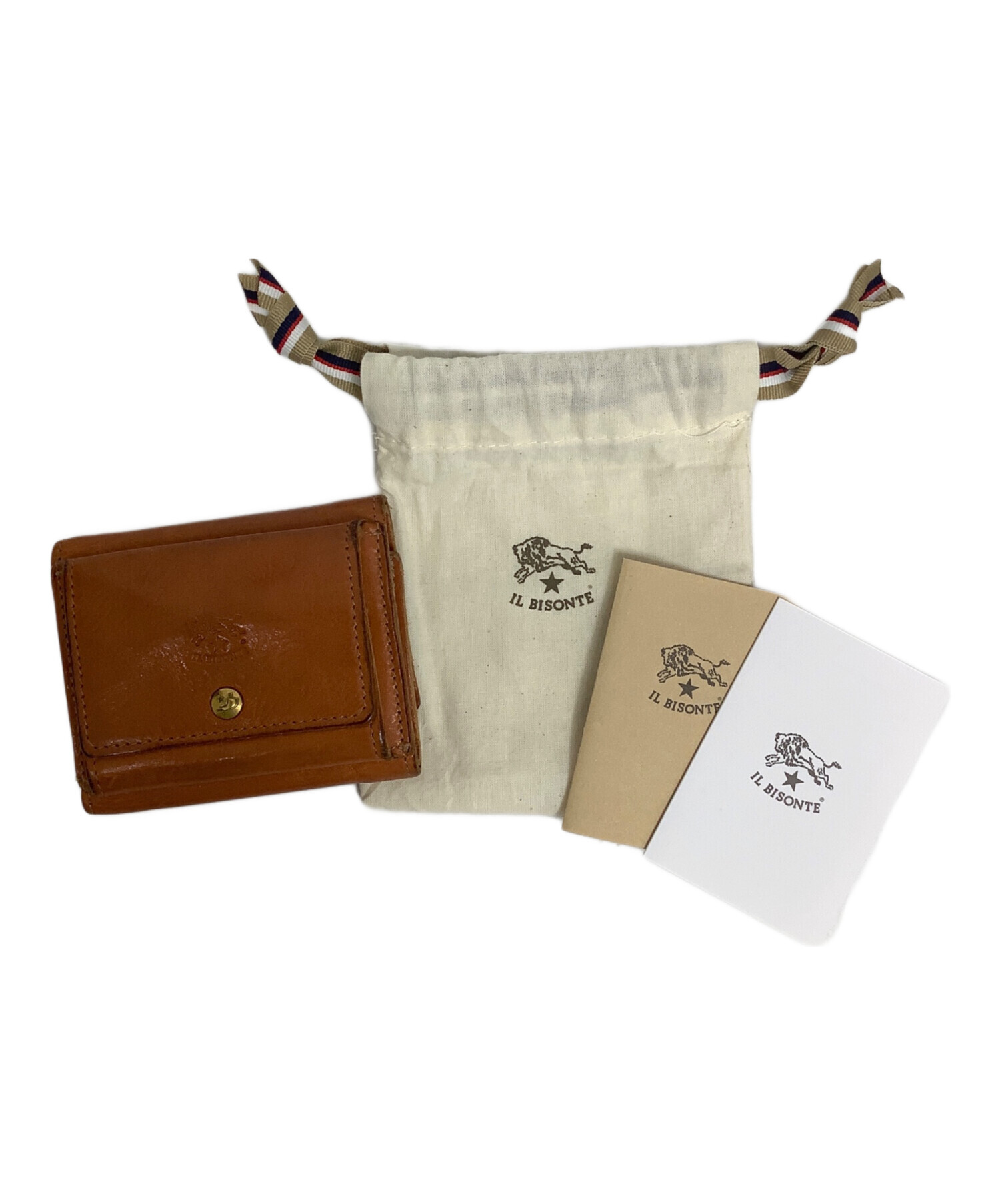 中古・古着通販】IL BISONTE (イル ビゾンテ) 3つ折り財布 キャメル
