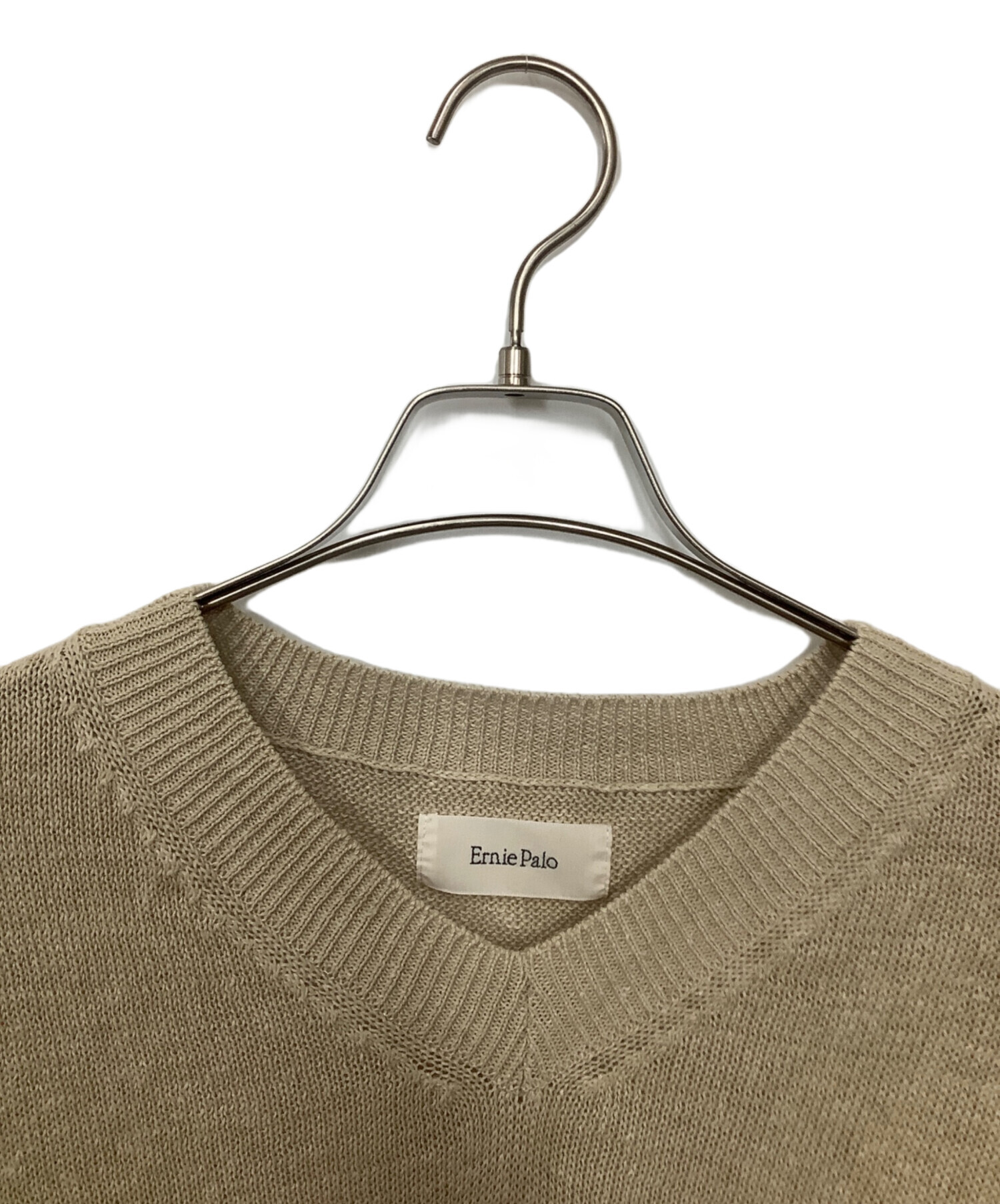 ernie palo 半袖ニット 中古・古着通販】Ernie Palo (アーニーパロ) 半袖ニット ベージュ