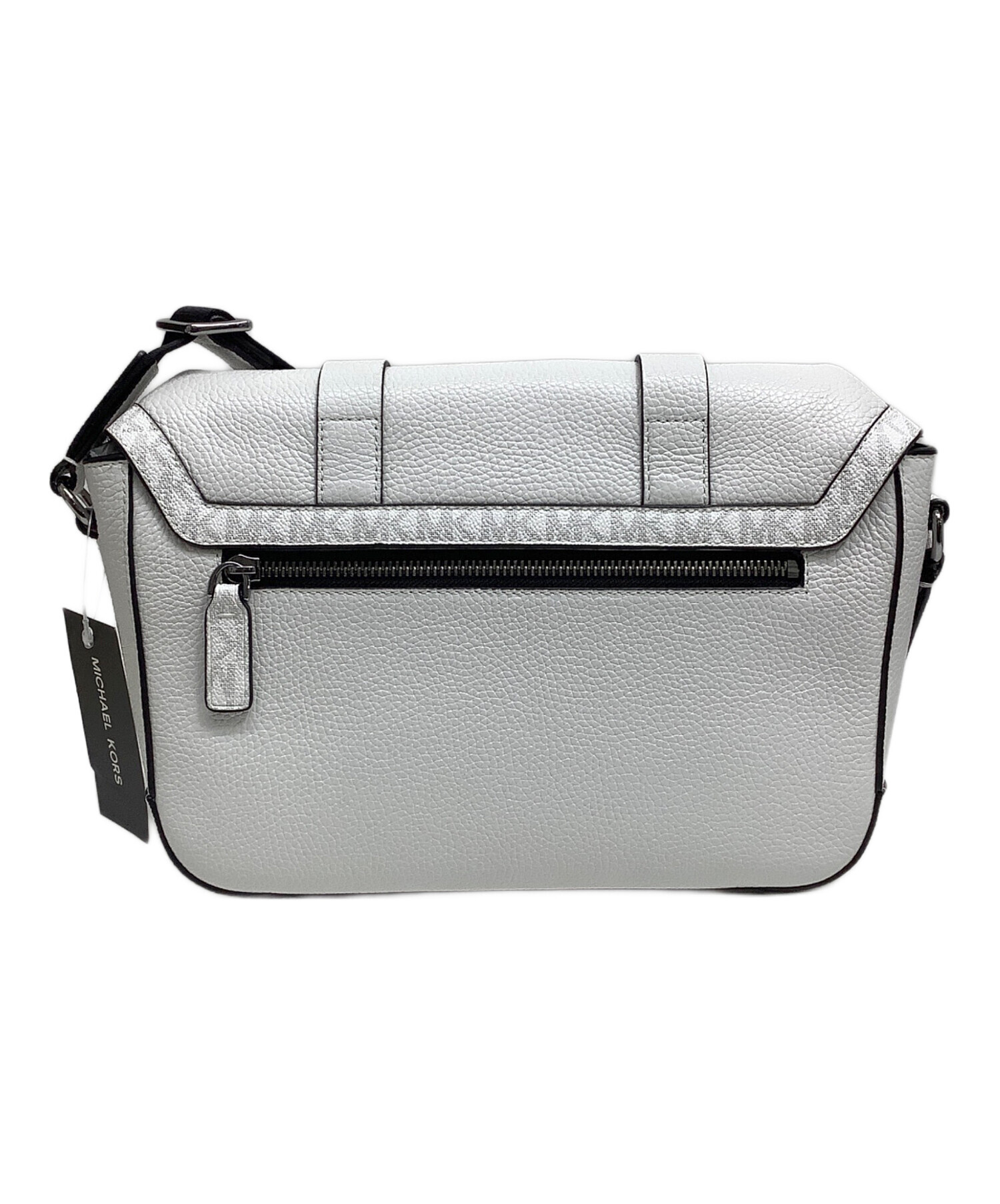 MICHAEL KORS メッセンジャーバッグ ホワイト/グリーン NS 中古・古着通販】MICHAEL KORS (マイケルコース) メッセンジャーバッグ