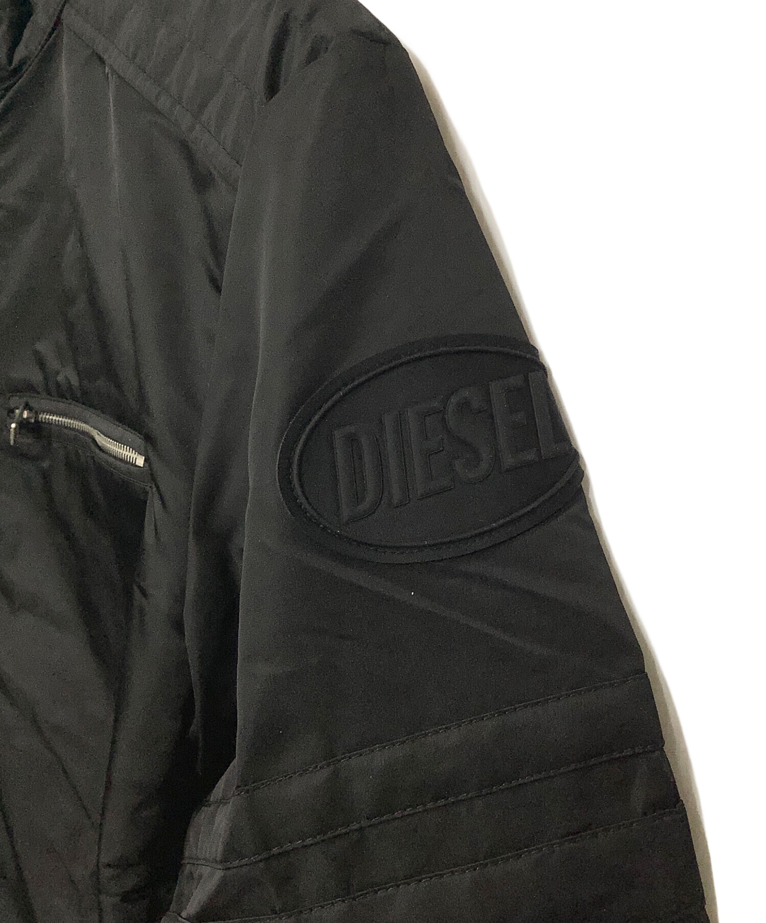 DIESEL ナイロン　ライダースジャケット 中古・古着通販】DIESEL (ディーゼル) ナイロンライダースジャケット