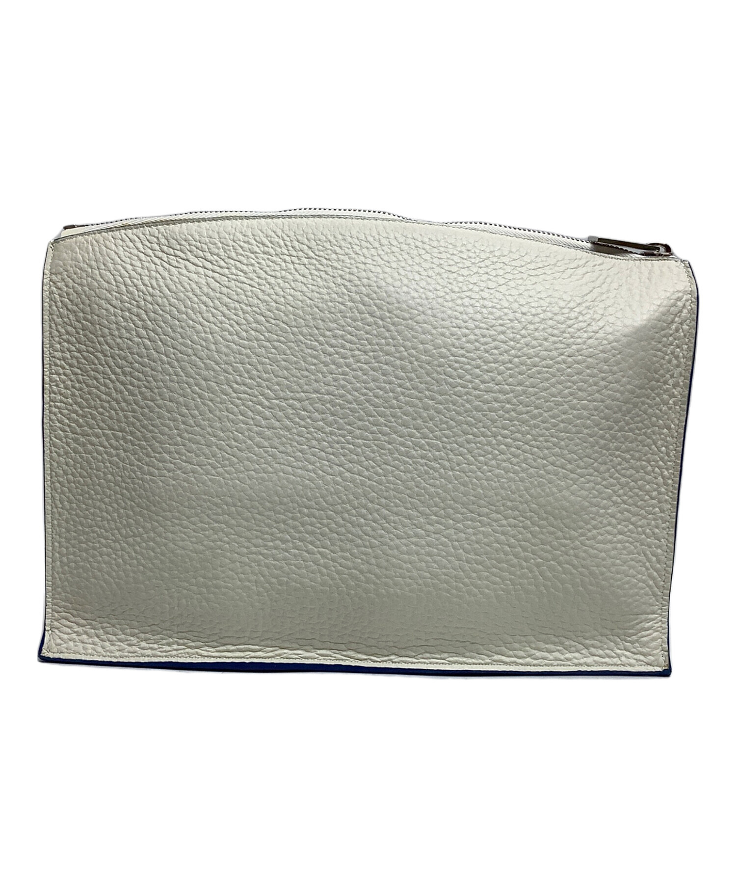 中古・古着通販】FURLA (フルラ) クラッチバッグ ホワイト×ブルー 