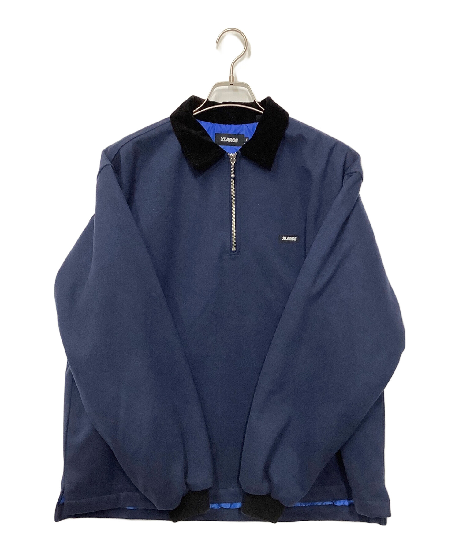 XLARGE ネイビー ハーフジップジャケット XL 中古・古着通販】X-LARGE (エクストララージ) ハーフジップブルゾン