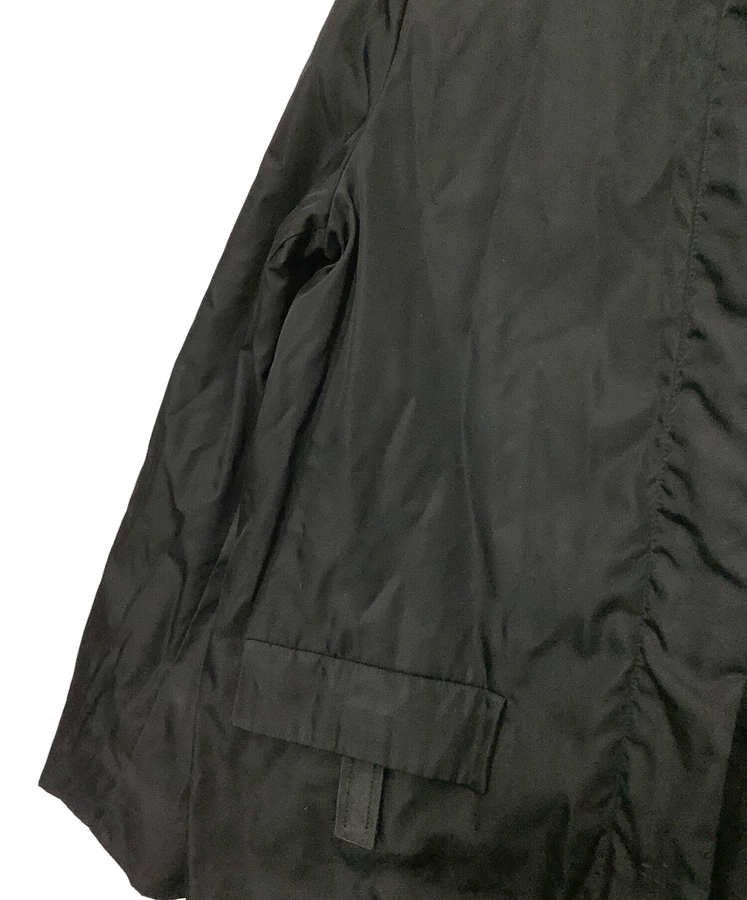 中古・古着通販】PRADA (プラダ) ナイロンコート ブラック サイズ:44