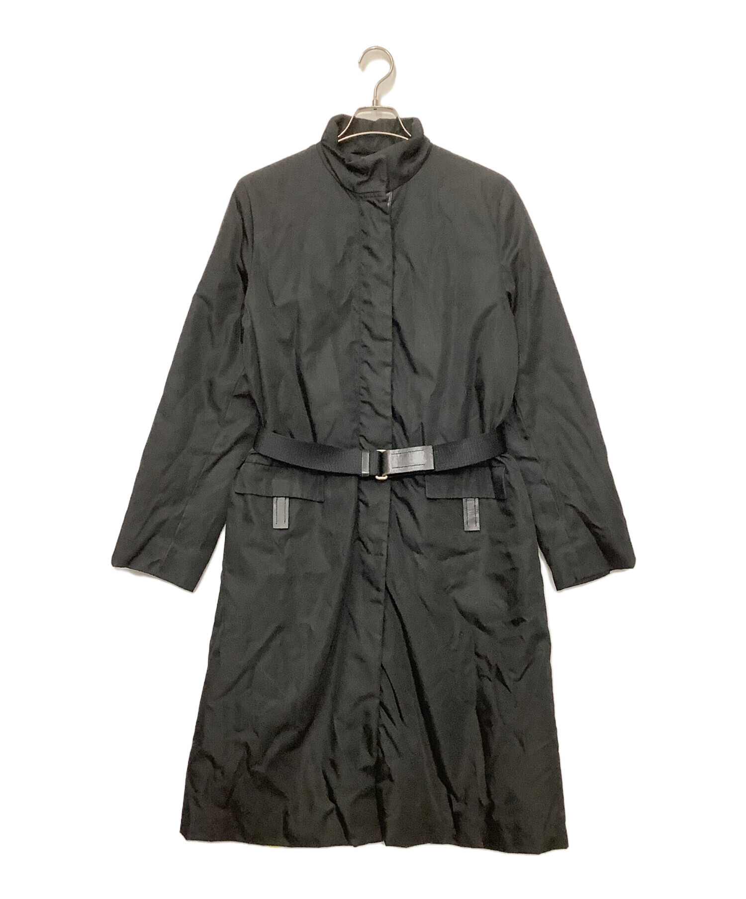 PRADA(プラダ)ナイロンコート 中古・古着通販】PRADA (プラダ) ナイロンコート ブラック サイズ:44