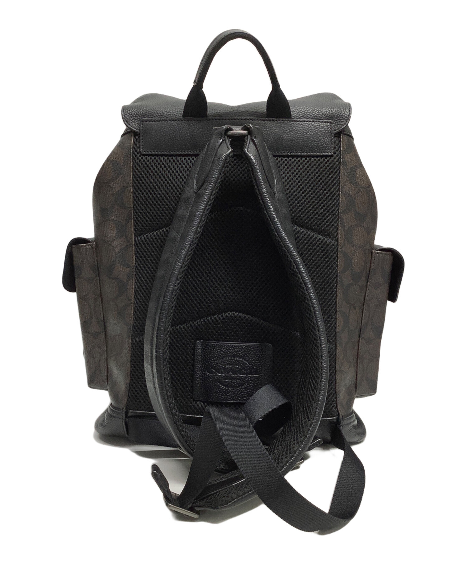 中古・古着通販】COACH (コーチ) リュック ブラウン×ブラック サイズ 