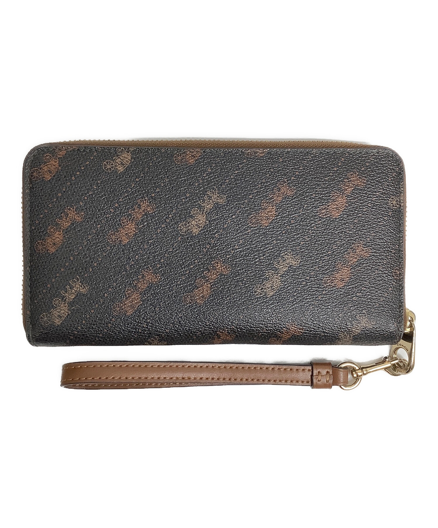 中古・古着通販】COACH (コーチ) 長財布 ブラック×ベージュ｜ブランド 