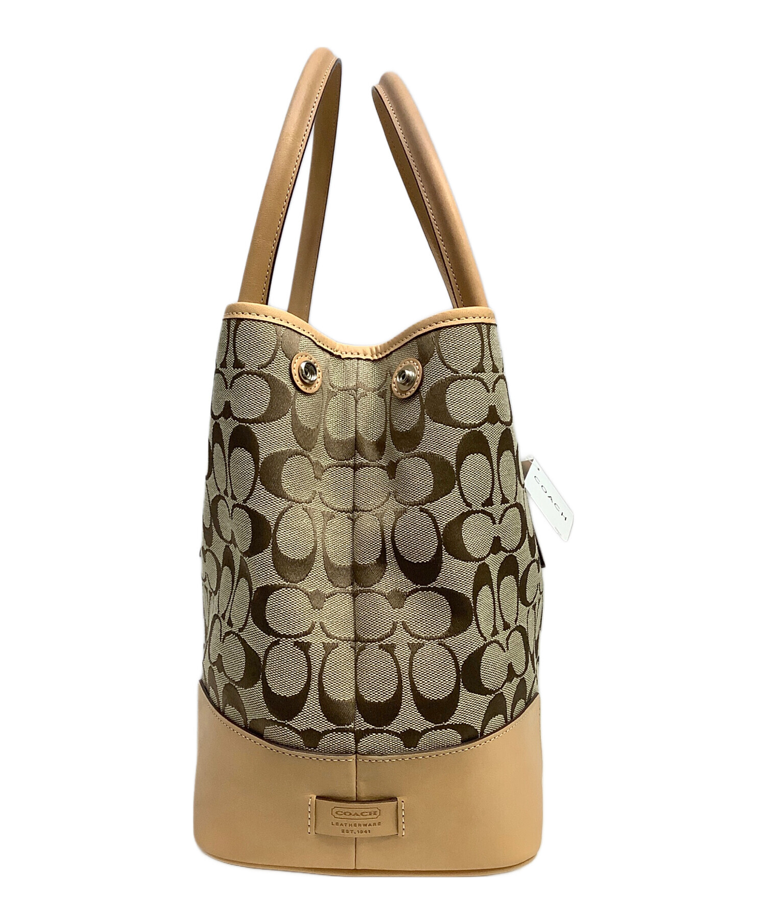 中古　COACH ベージュ トートバッグ 中古・古着通販】COACH (コーチ) トートバッグ ベージュ｜ブランド