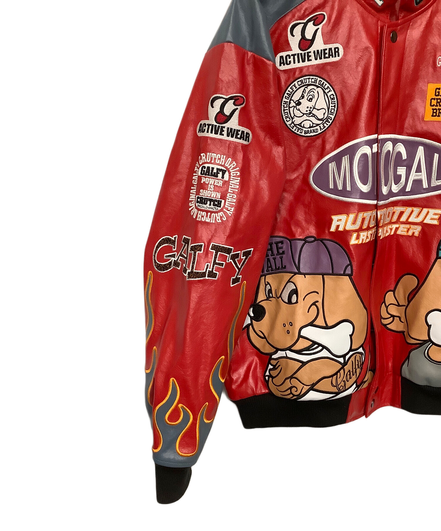 中古・古着通販】GALFY (ガルフィー) レザージャケット レッド サイズ
