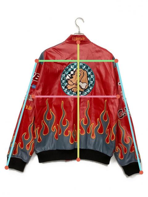美品 GALFY レザージャケット 中型犬 Lサイズ 中古・古着通販】GALFY (ガルフィー) レザージャケット レッド サイズ