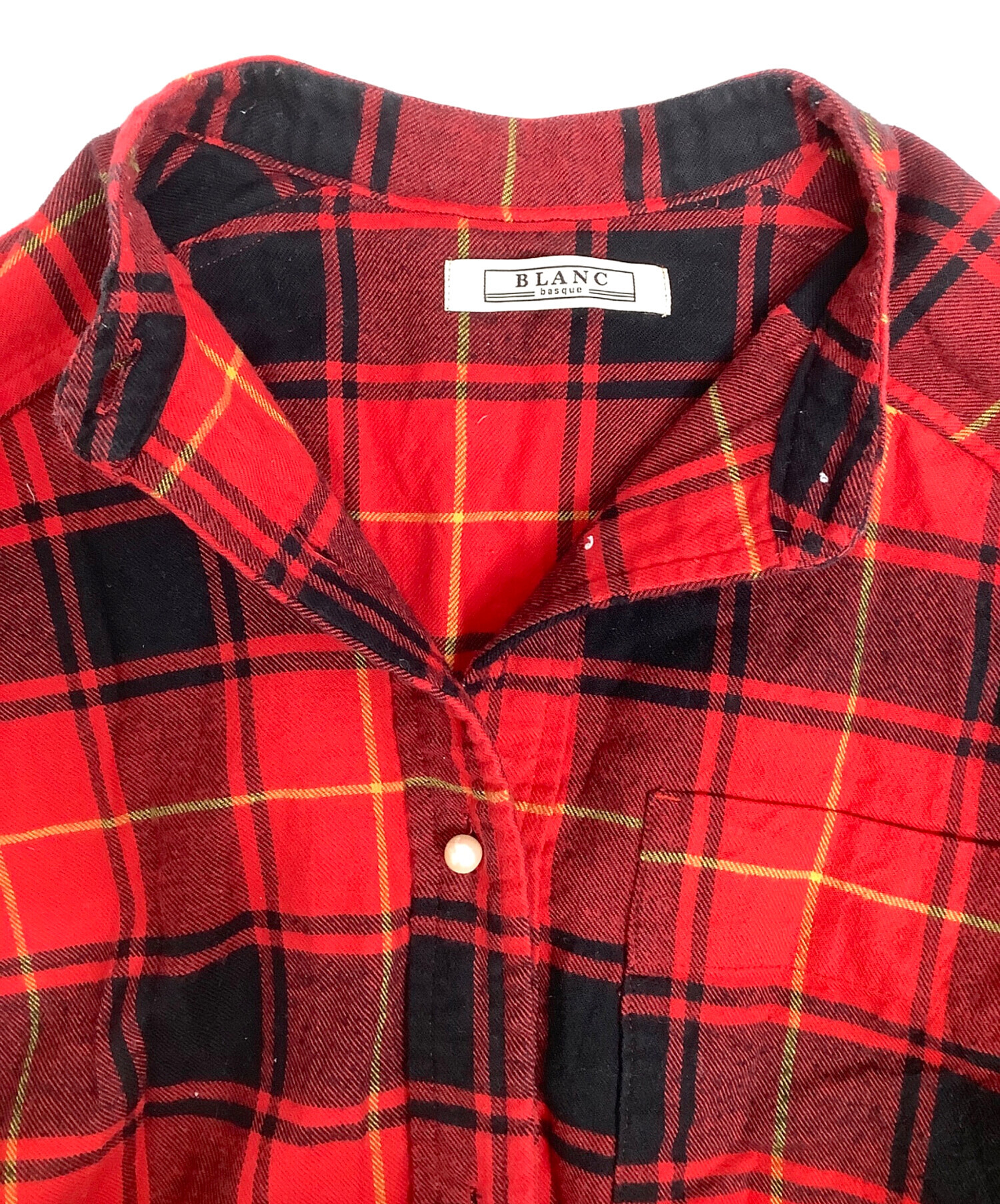 中古・古着通販】BLANC basque (ブランバスク) 長袖シャツ レッド 