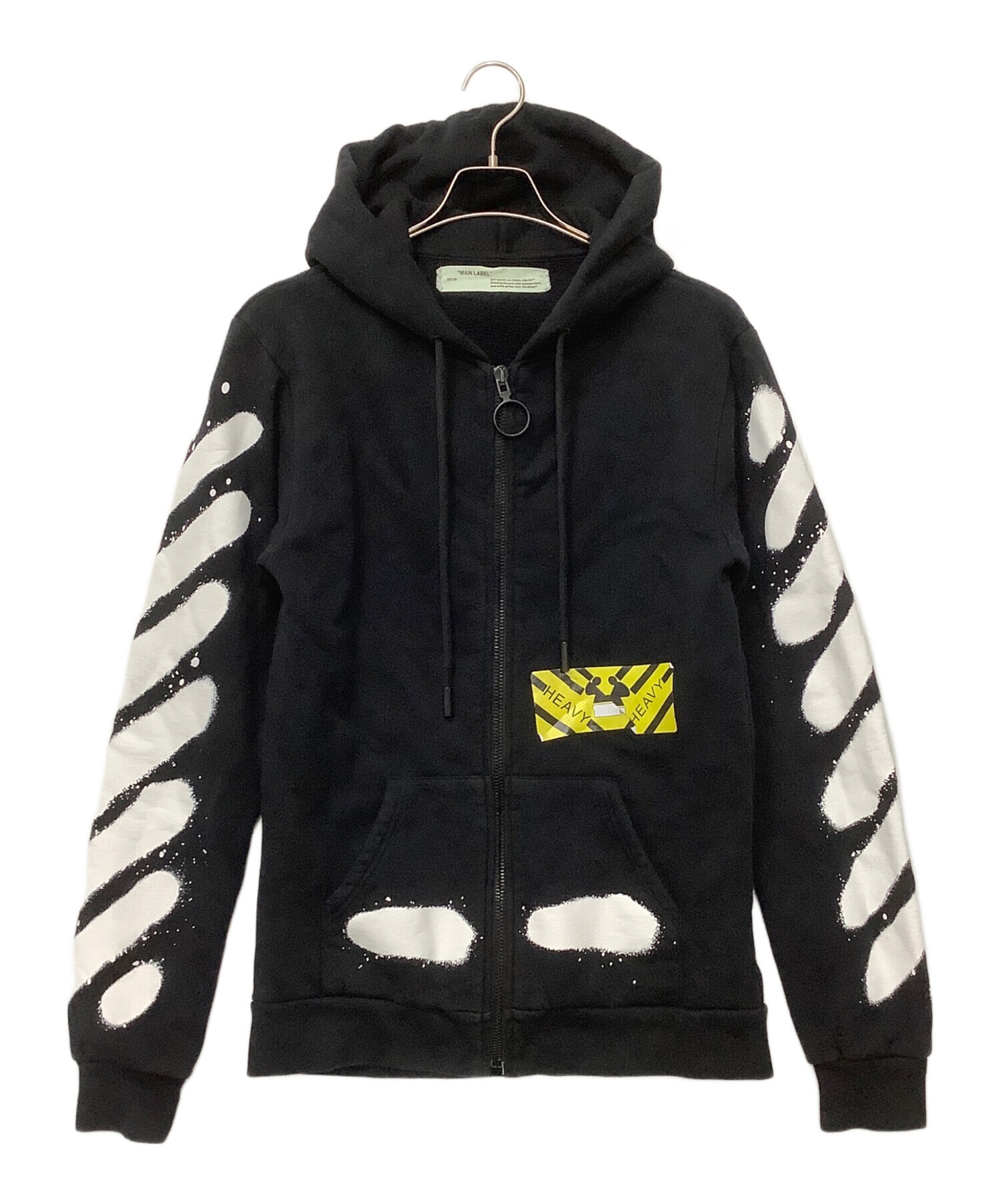 中古・古着通販】OFFWHITE (オフホワイト) ジップパーカー ブラック