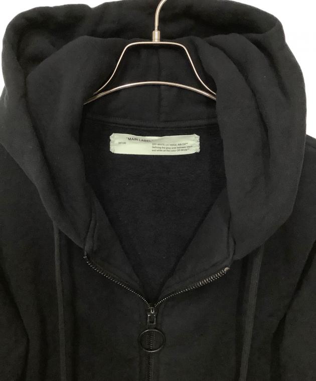 中古・古着通販】OFFWHITE (オフホワイト) ジップパーカー ブラック