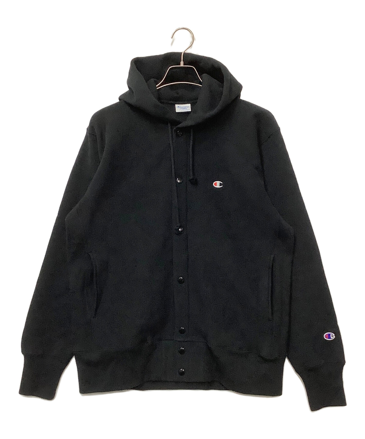 中古・古着通販】Champion (チャンピオン) パーカー ブラック サイズ