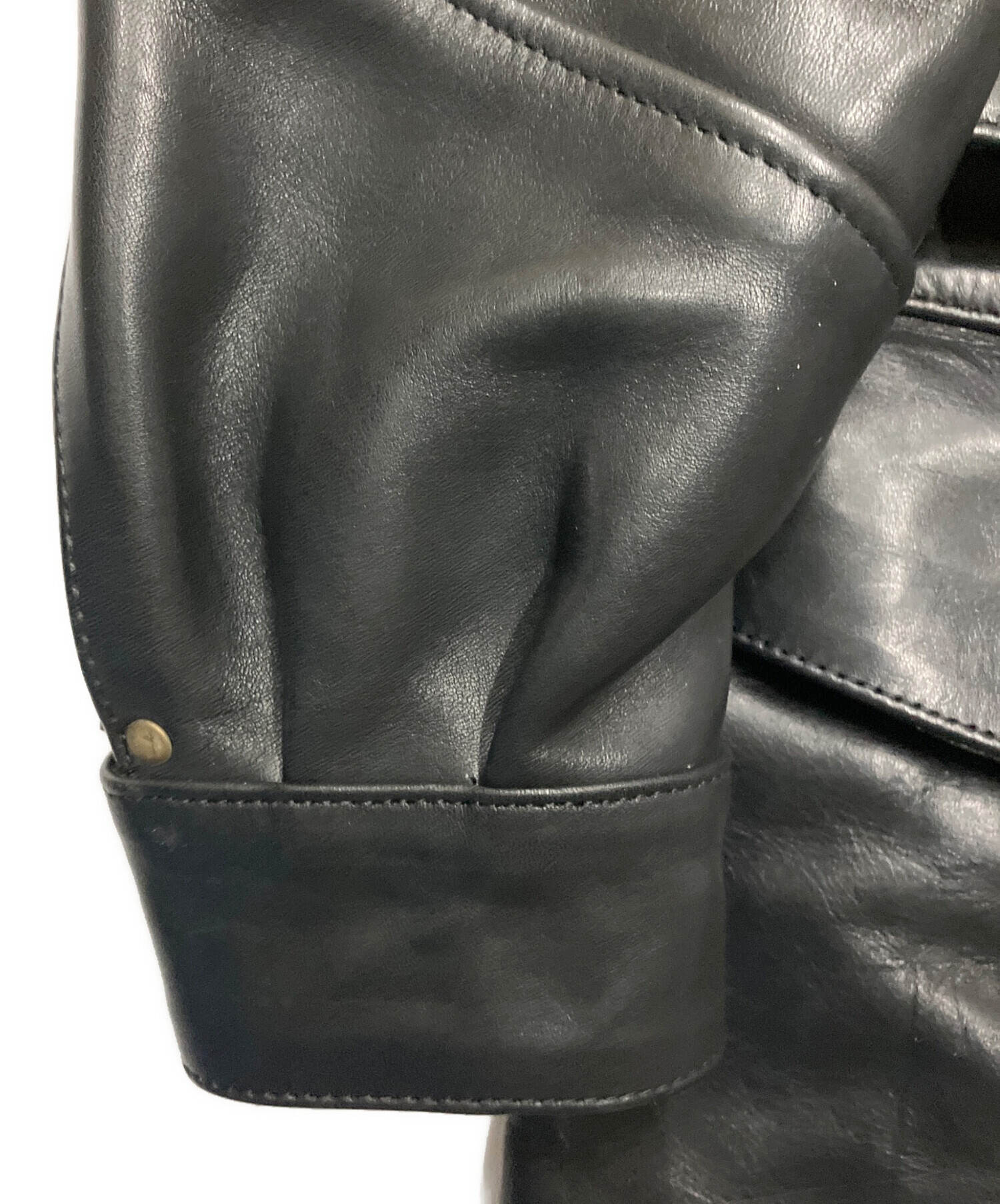 中古・古着通販】KADOYA (カドヤ) レザージャケット ブラック サイズ:M