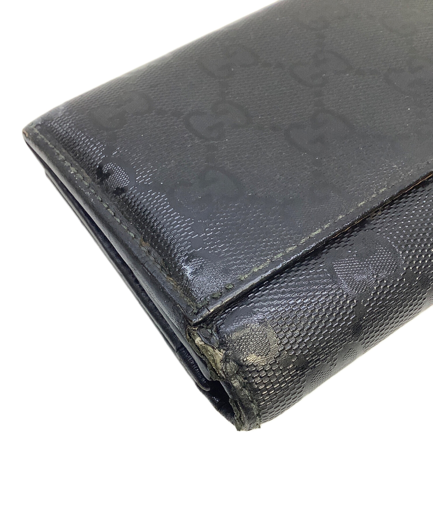 中古・古着通販】GUCCI (グッチ) GGインプリメ 二つ折り長財布 